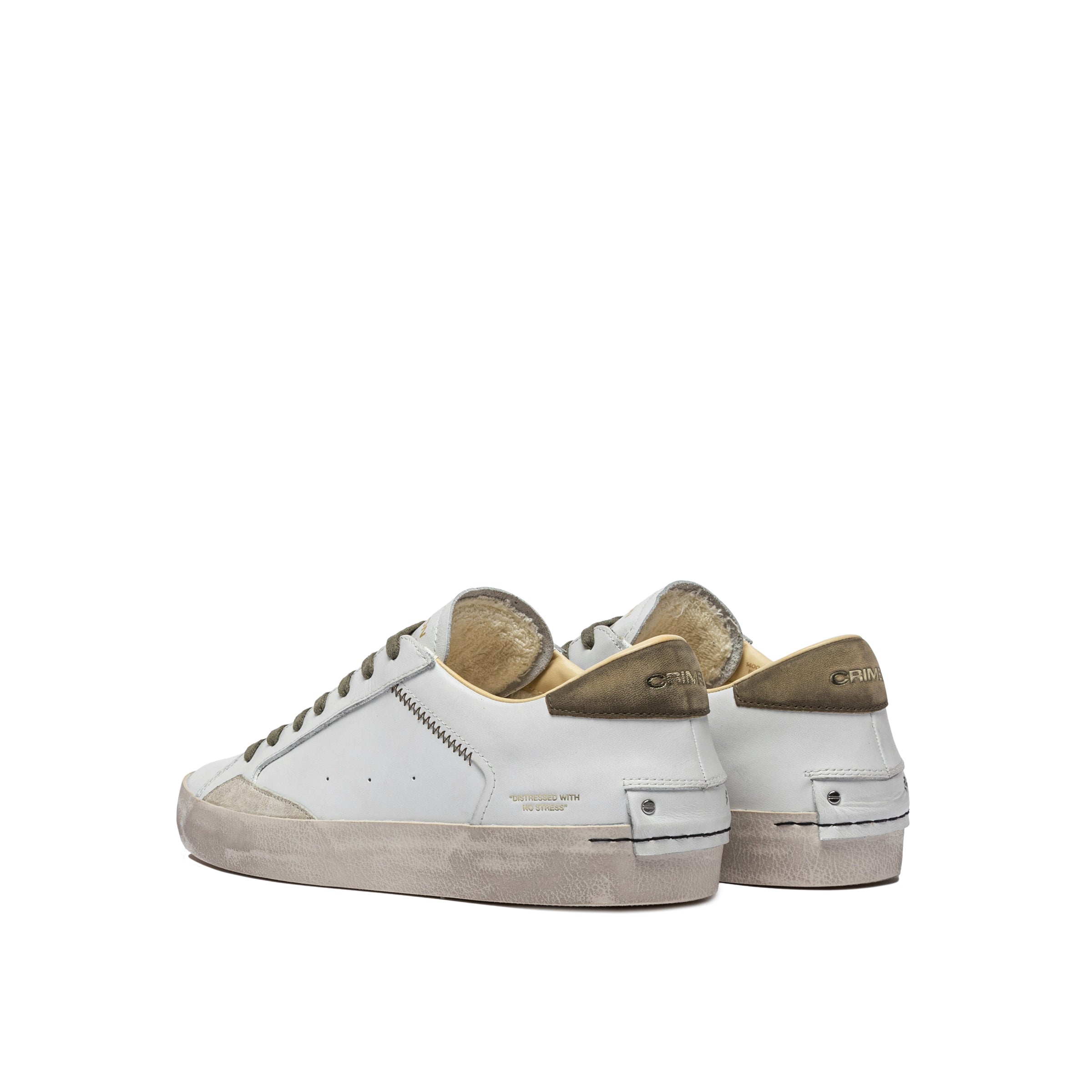 Crime London Scarpe Basse Stringate da Uomo – Bianco