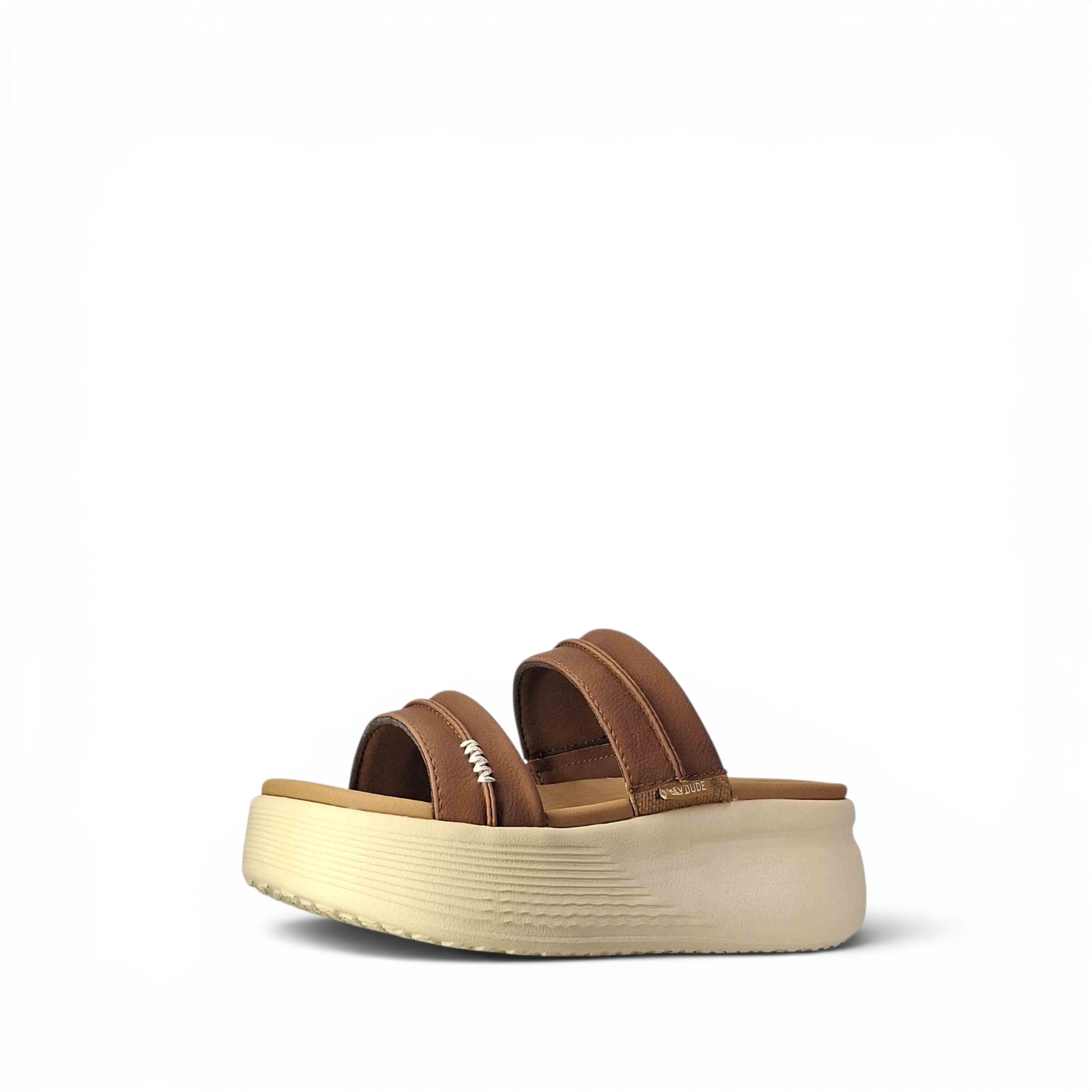 Dude Austin Slide Classic Sandali Con Zeppa da Donna – 45256 COGNAC