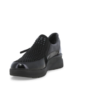 Melluso Scarpe Basse Senza Stringhe da Donna – Nero