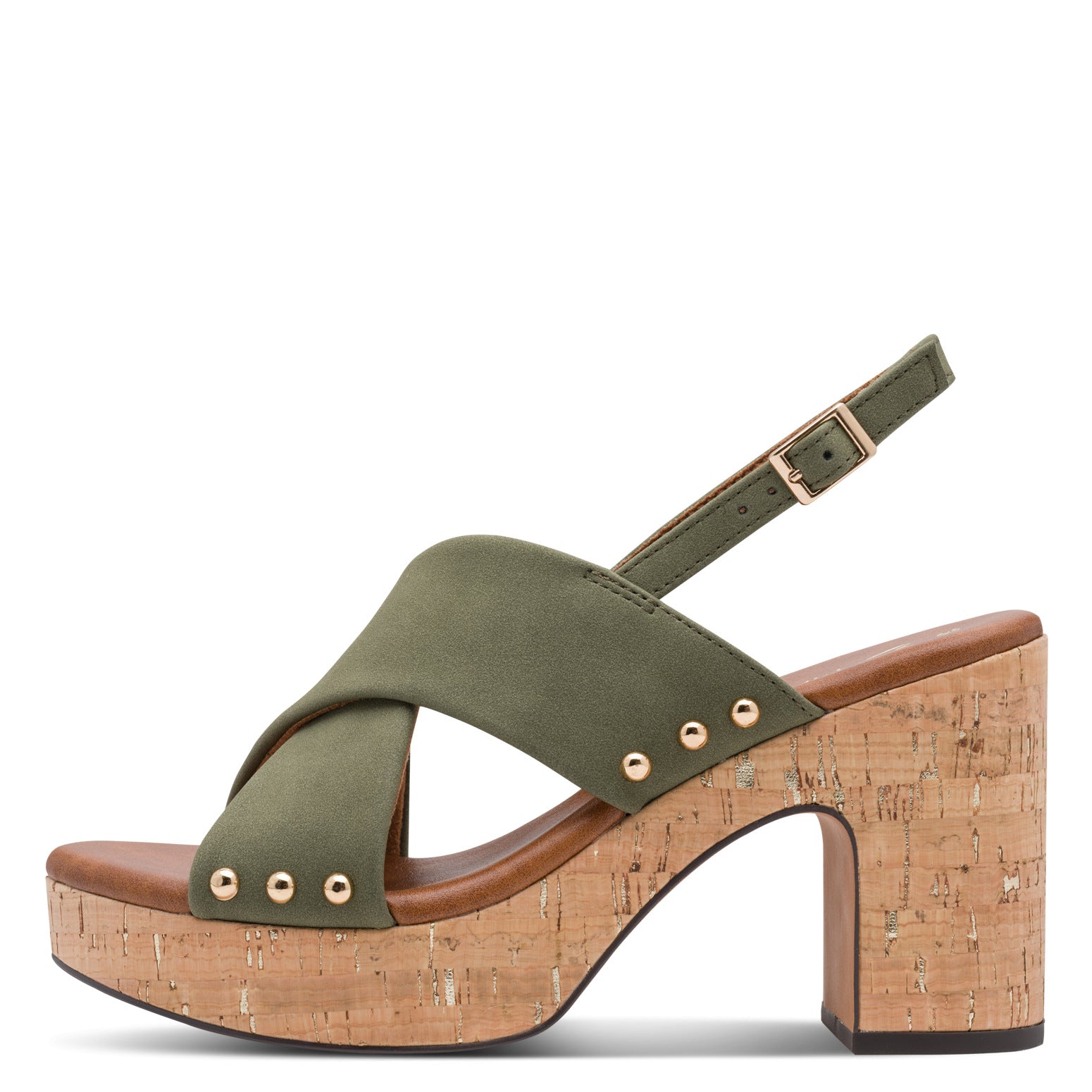 Marco Tozzi Rpet Sandali con Tacco da Donna – Oliva - 2-28366-46-722
