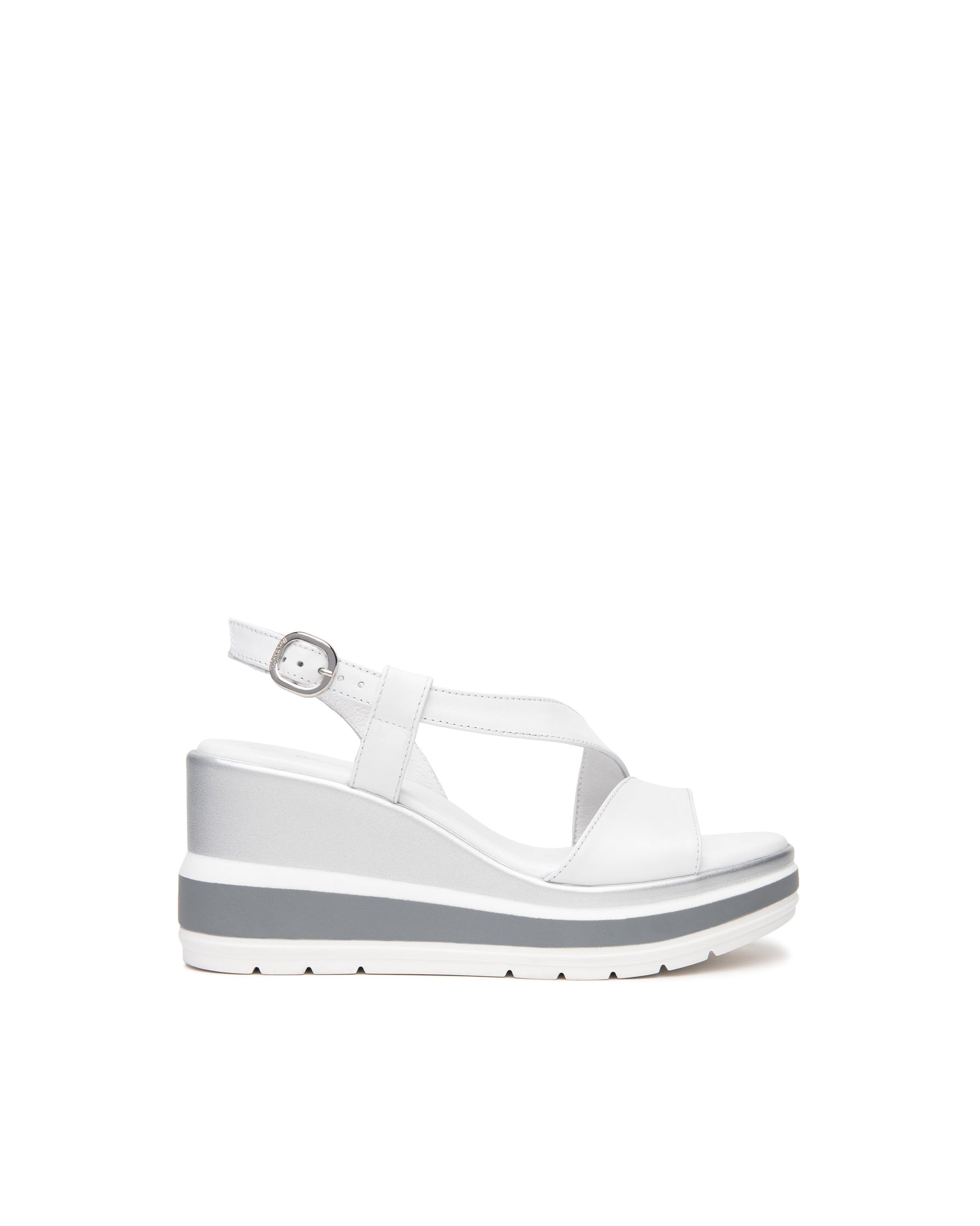 Nero Giardini Sandali con Zeppa da Donna – Bianco