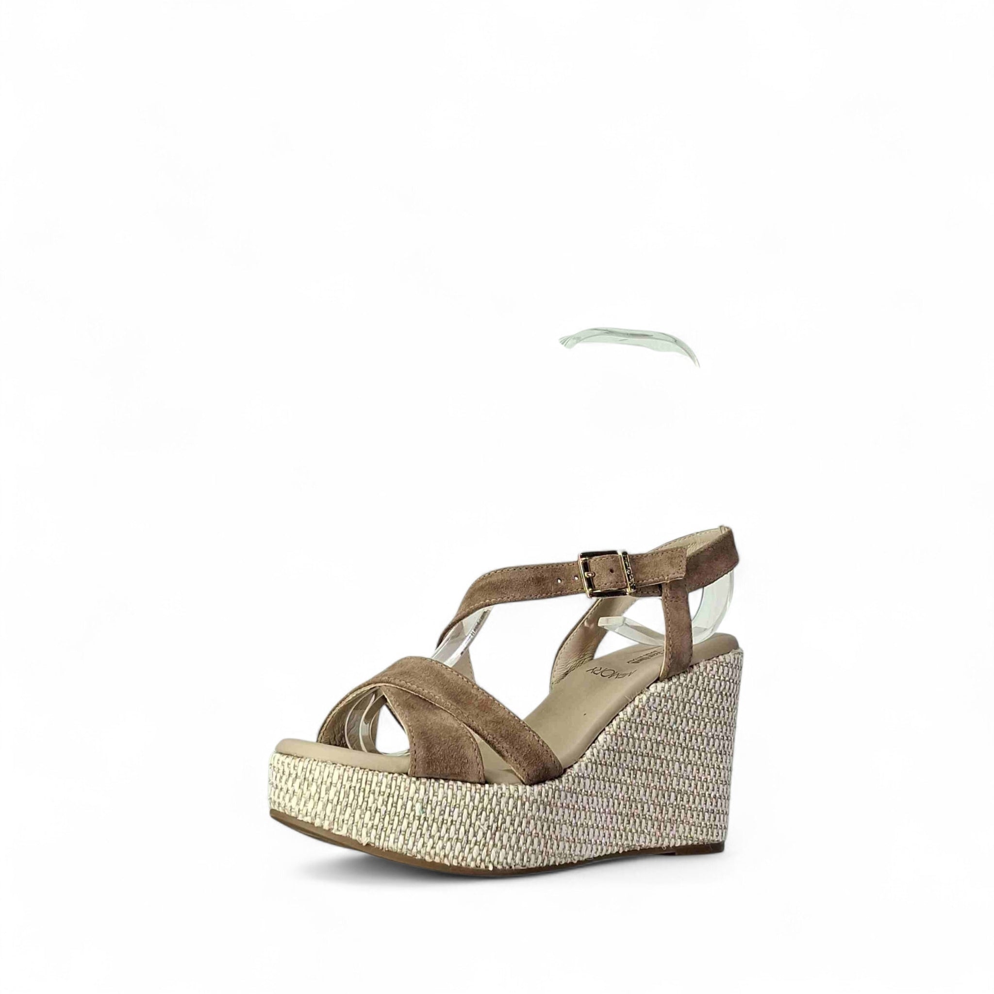 Nero Giardini Gilda Sandali con Zeppa da Donna – Marrone - E616020 D 442