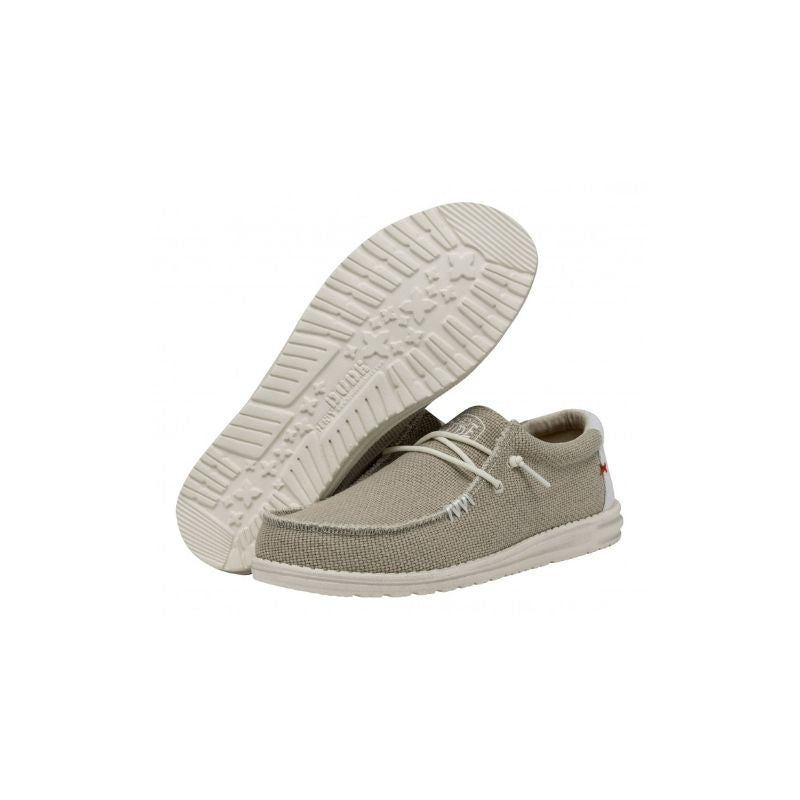Dude Wally Braided Scarpe Basse Senza Stringhe da Uomo – Panna - 40003 1LB