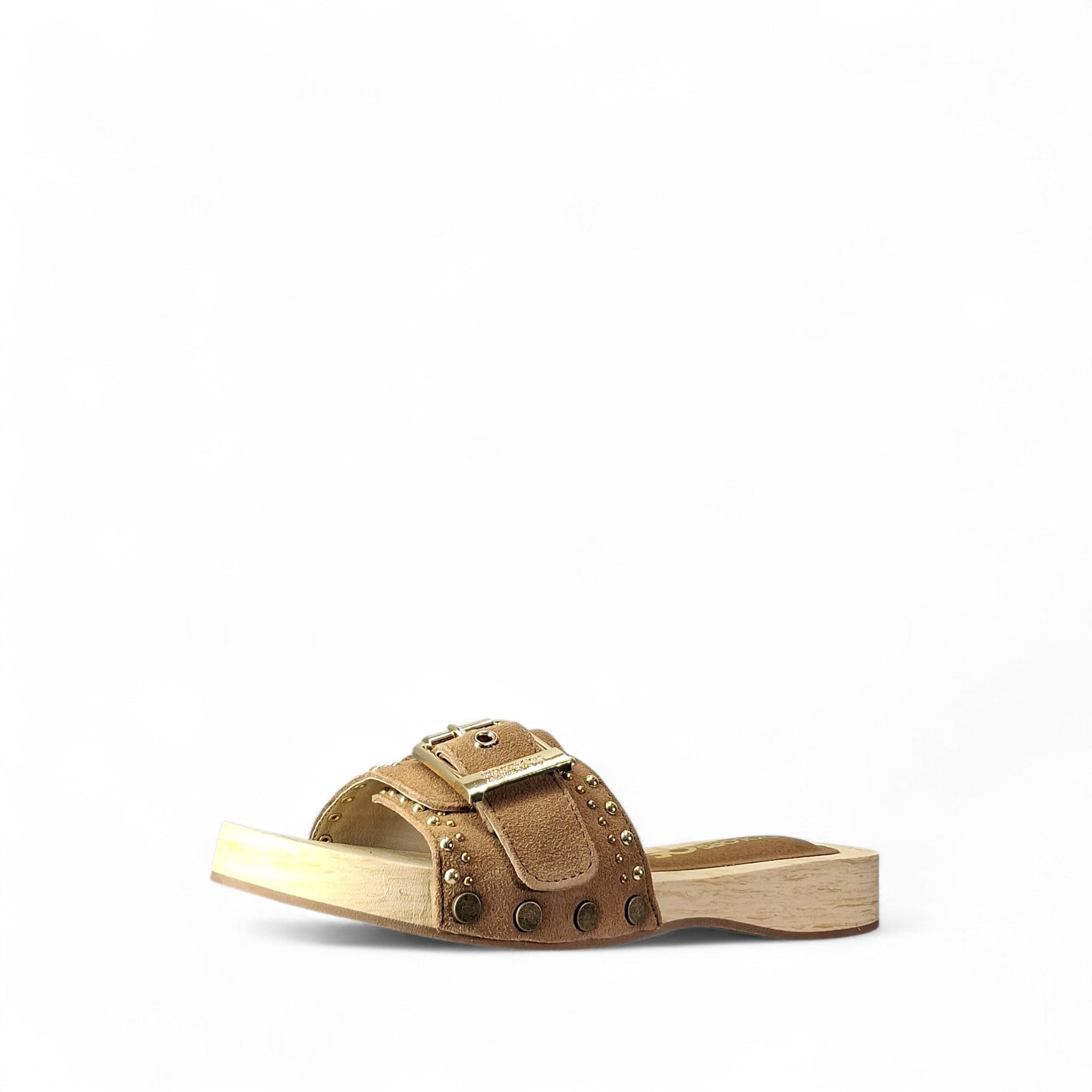 Colors of California Cow Suede Clog Ciabatte Basse da Donna – Cuoio - HC BAYL05