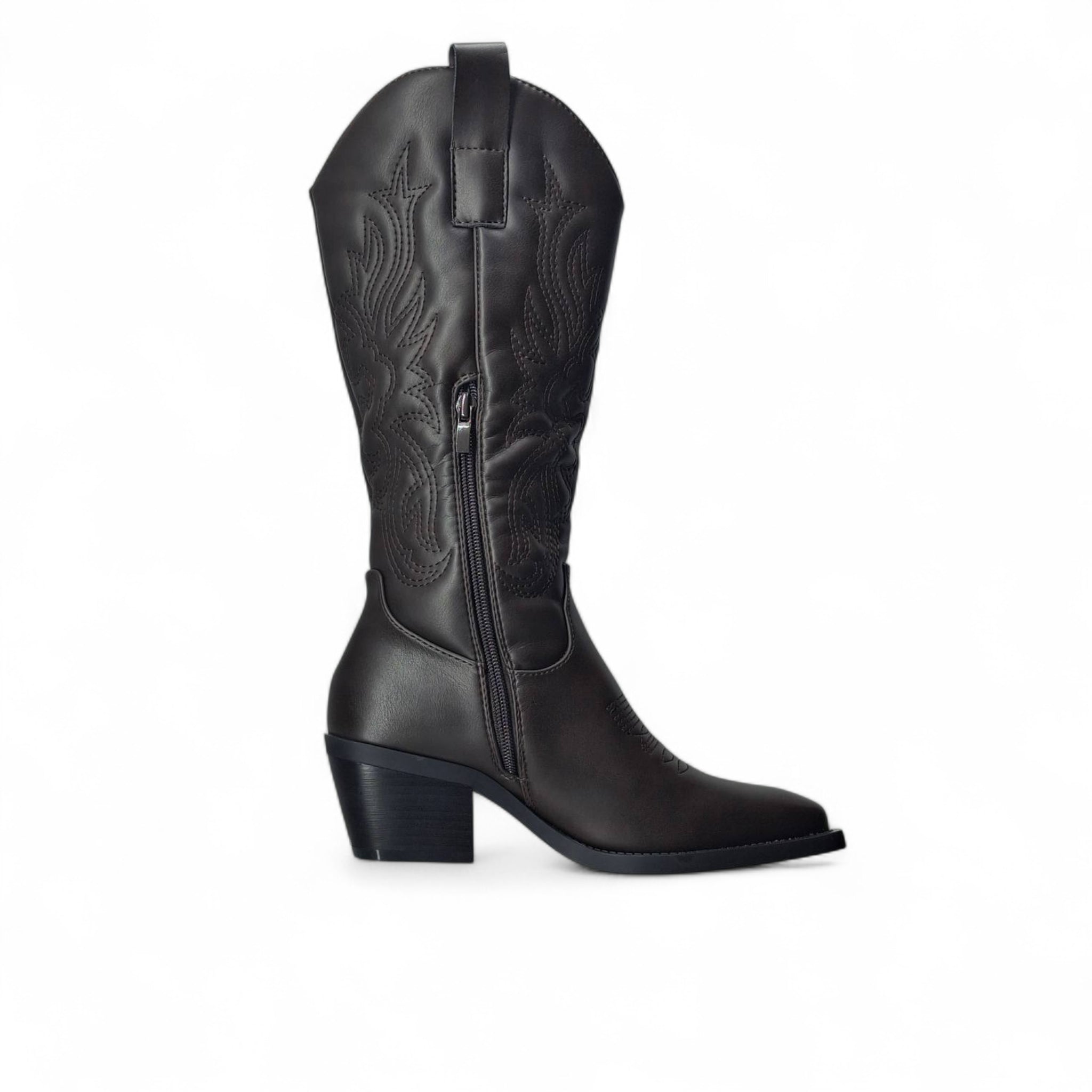 In Scarpa Stivali Texani Scarpe Donna da Donna – Nero