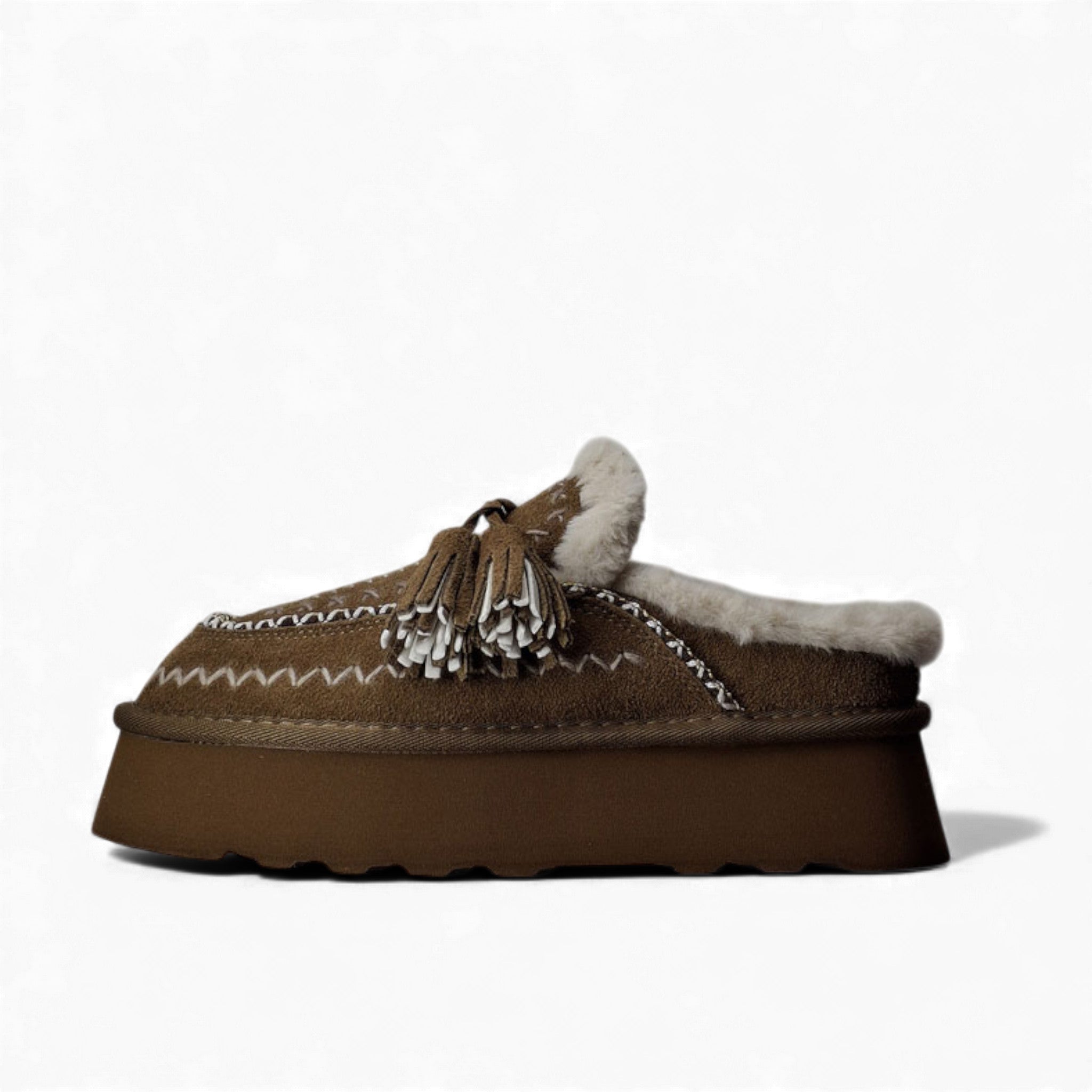 O-Joo Stivaletti con Pelo Gwen Etno Sabot da Donna – Multicolor