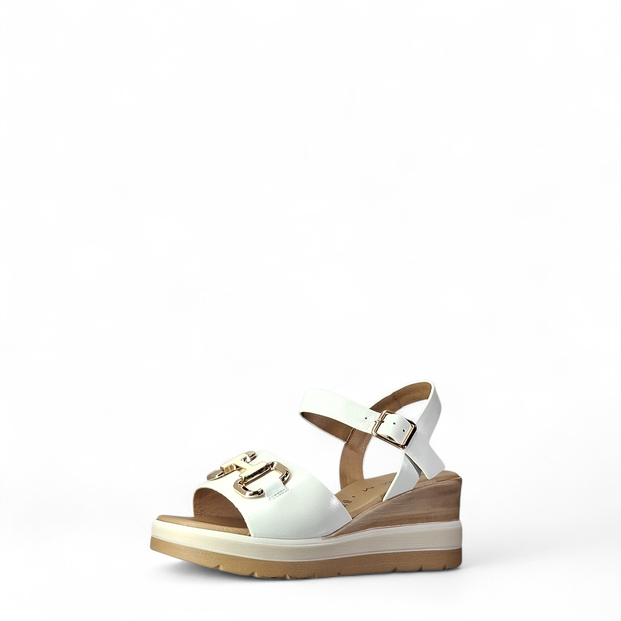 Kammi Rebecca Sandali con Zeppa da Donna – Bianco - 20-207_01