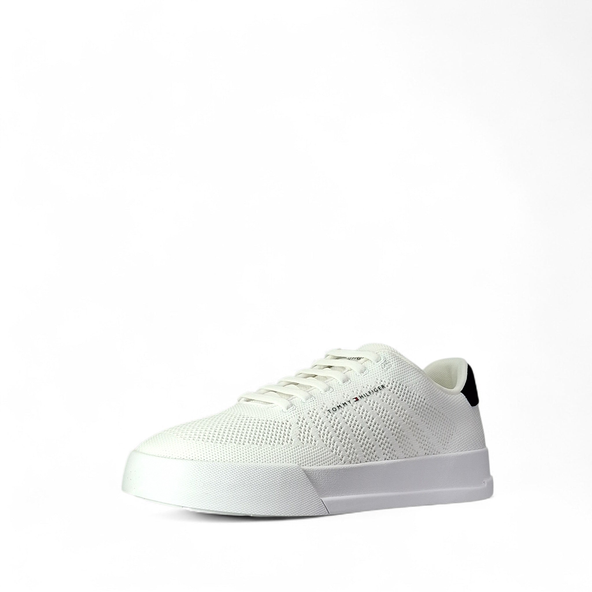 Tommy Hilfiger Th Court Knit Sneakers Basse da Uomo – Bianco - FM0FM05823YBS