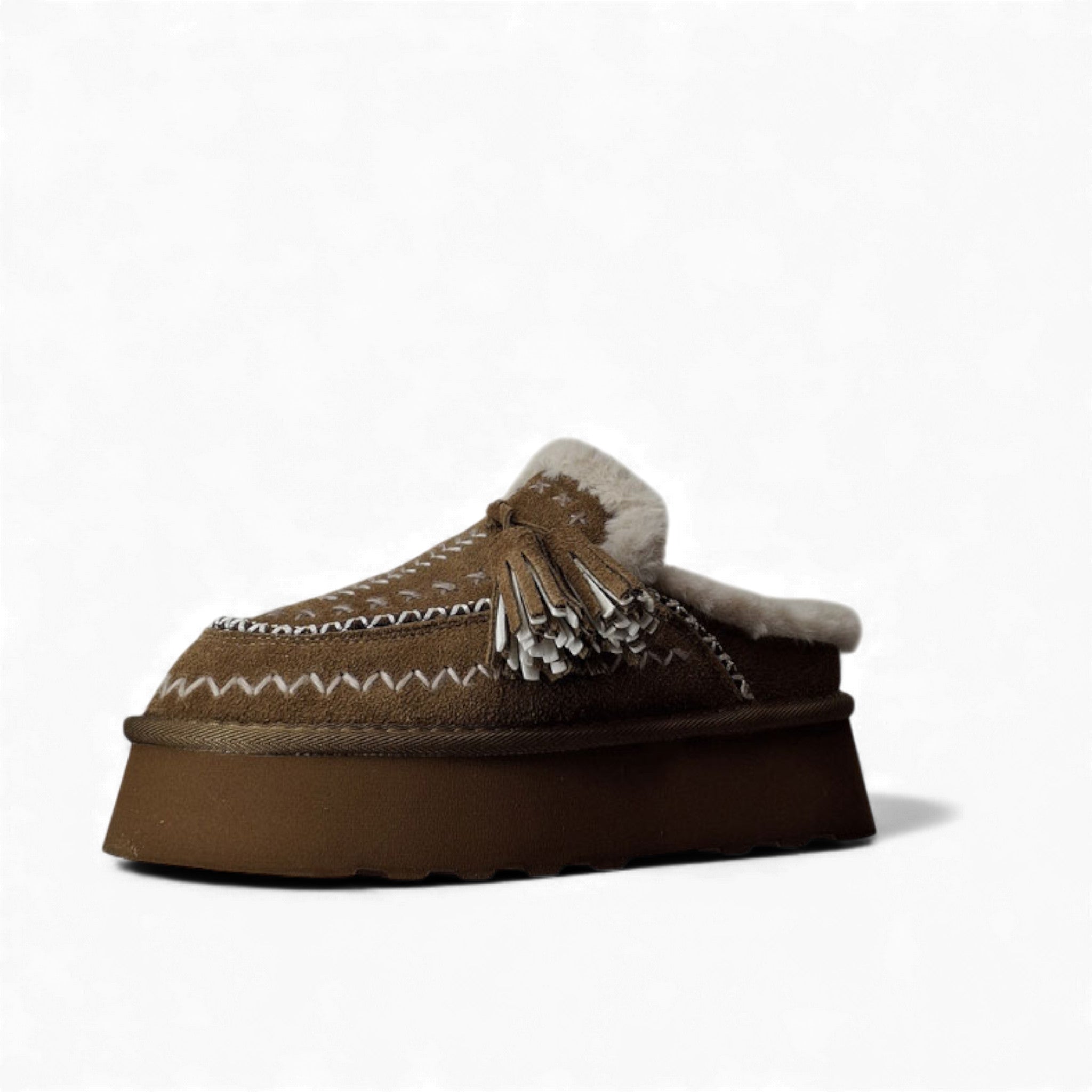 O-Joo Stivaletti con Pelo Gwen Etno Sabot da Donna – Multicolor