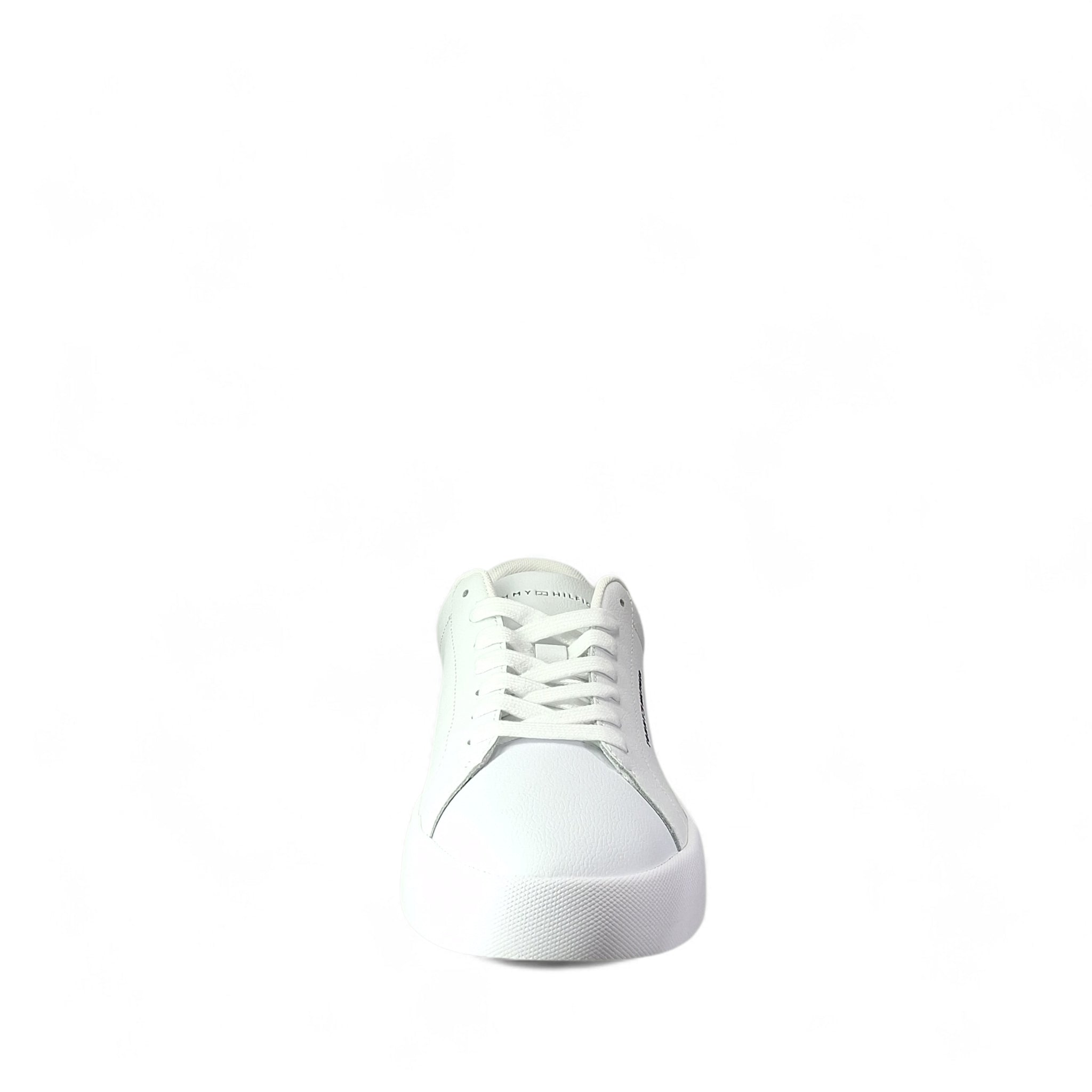 Tommy Hilfiger Th Court Lth Detail Ess Sneakers Basse da Uomo – Bianco - FM0FM053670LD