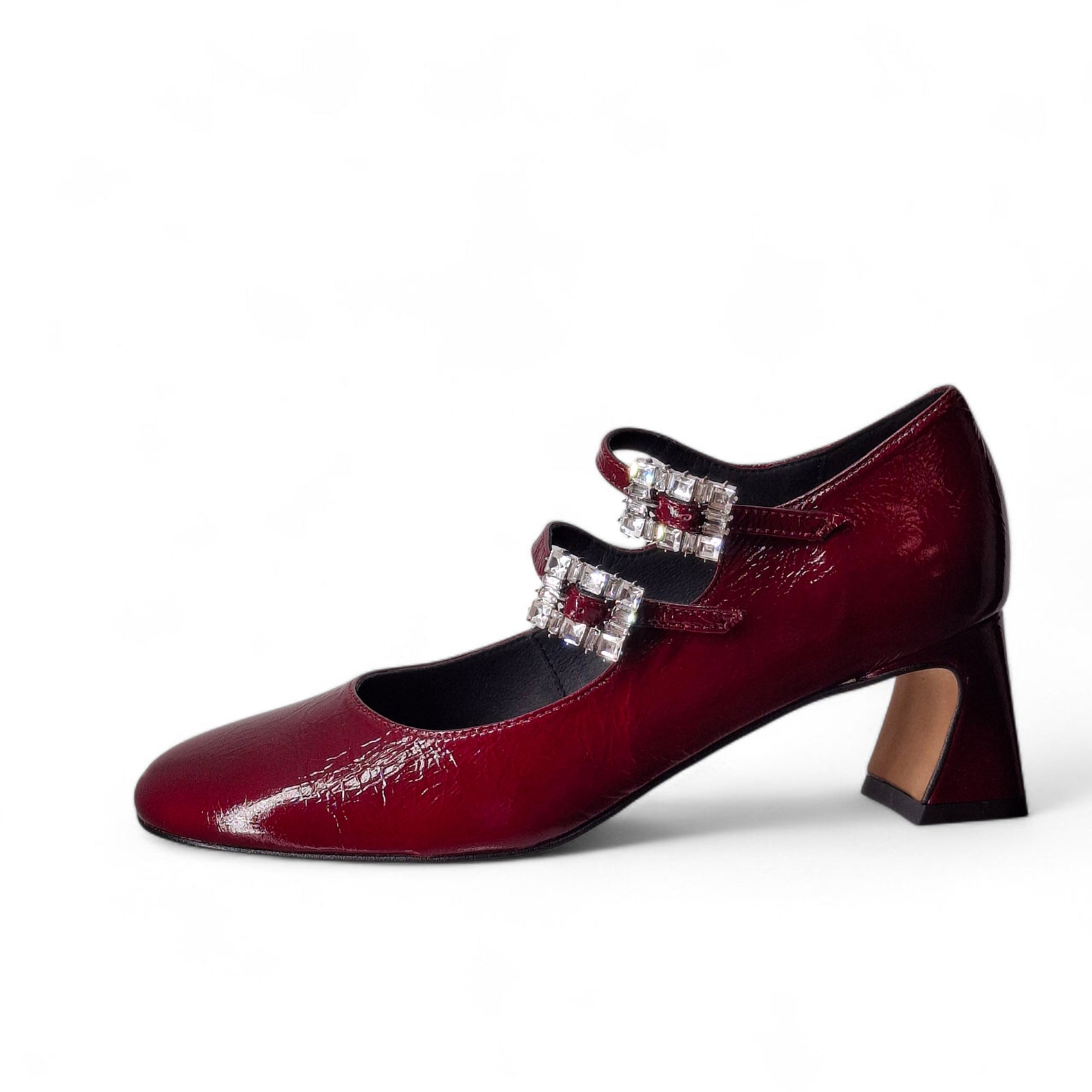 Kammi Decolleté Ballerina Tacco Gioiello da Donna – Grigio