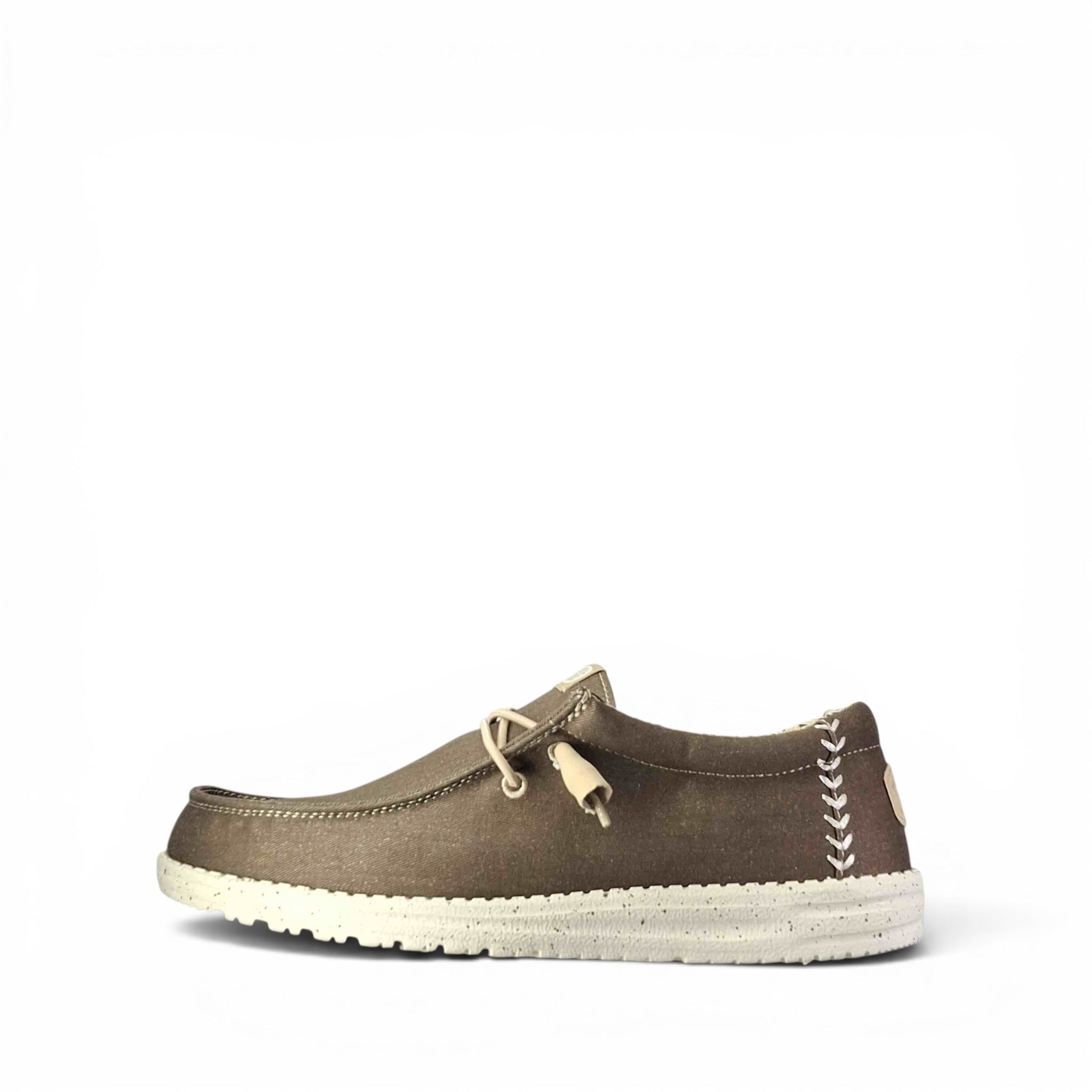 Dude Wally Stretch Canvas Scarpe Basse Senza Stringhe da Uomo – 40700 BROWN