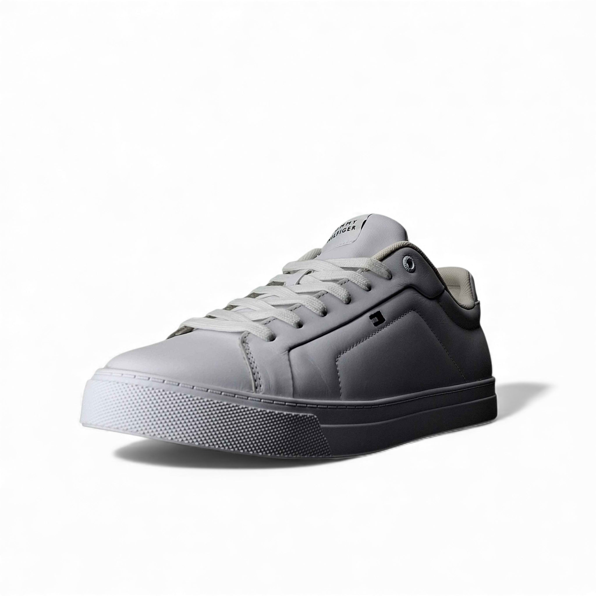 Tommy Hilfiger Sneakers Basse Icon Court Lth Flag Ess da Uomo – Bianco