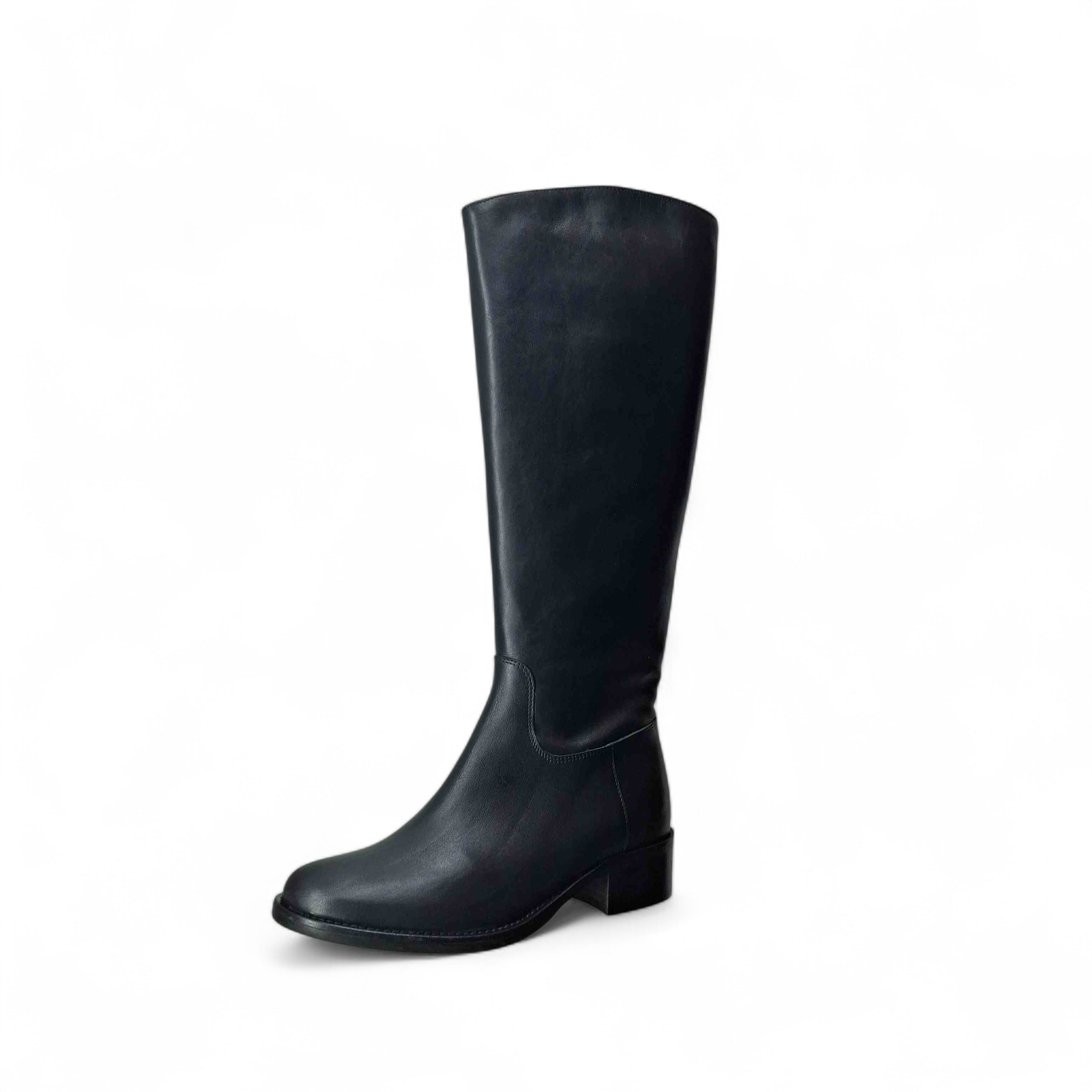 InScarpa Stivaletti con Tacco Cavalerizzo da Donna – Nero