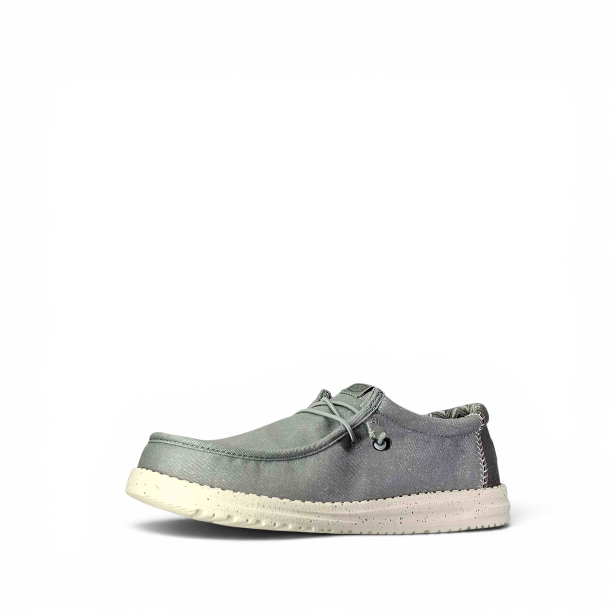 Dude Wally Stretch Canvas Scarpe Basse Senza Stringhe da Uomo – 40700 GREY WHITE