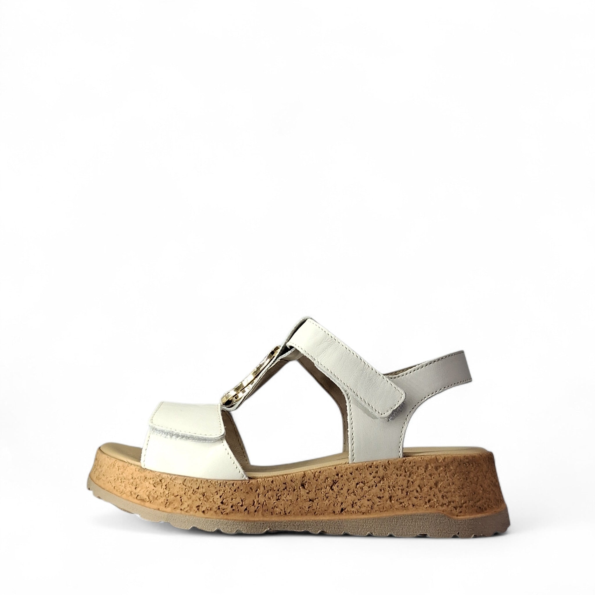 Melluso Mary Sandali con Zeppa da Donna – Bianco - 019289