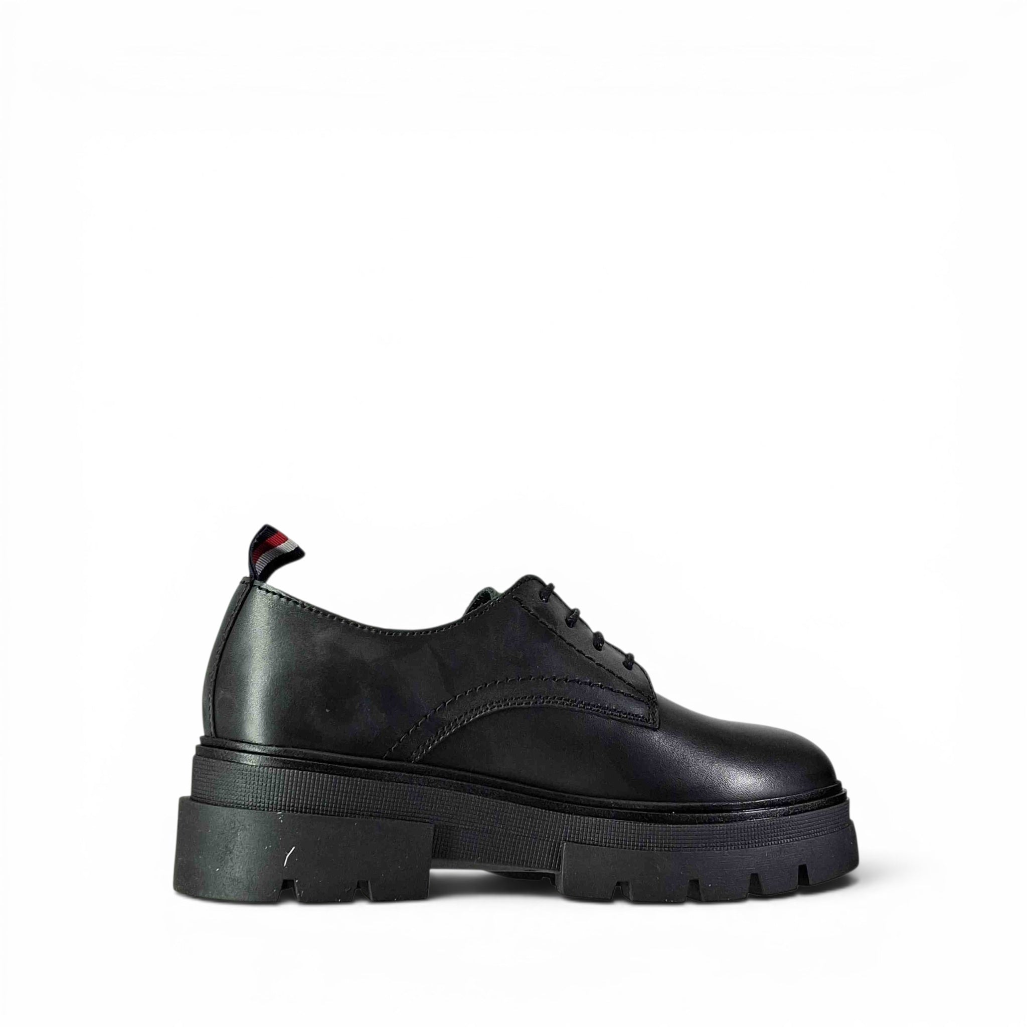 Tommy Hilfiger Leather Lace Up Scarpe Basse Stringate da Donna – FW0FW06780