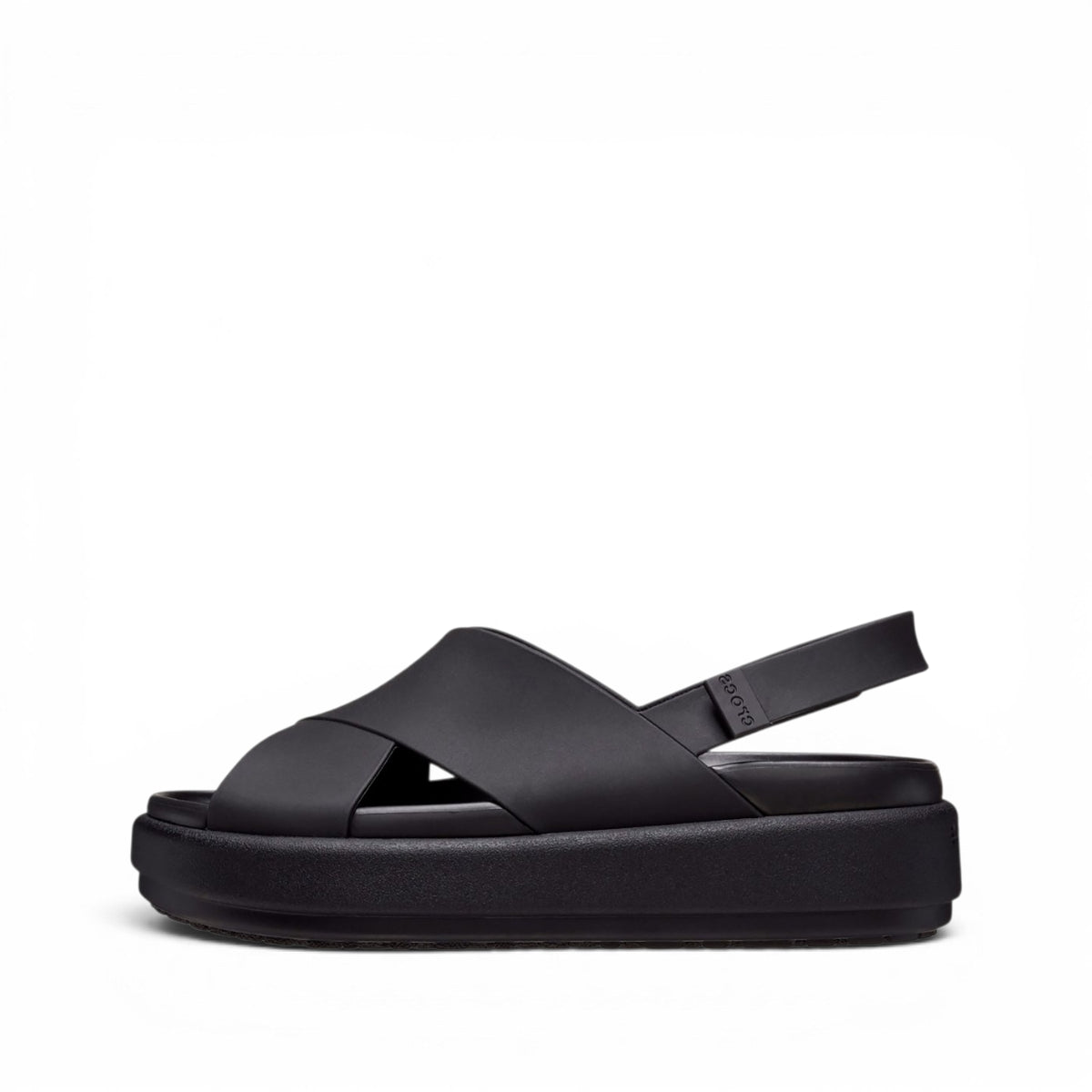 Crocs Brooklyn Luxe Cross Strap W Sandali In Gomma da Donna – 209407 BLACK