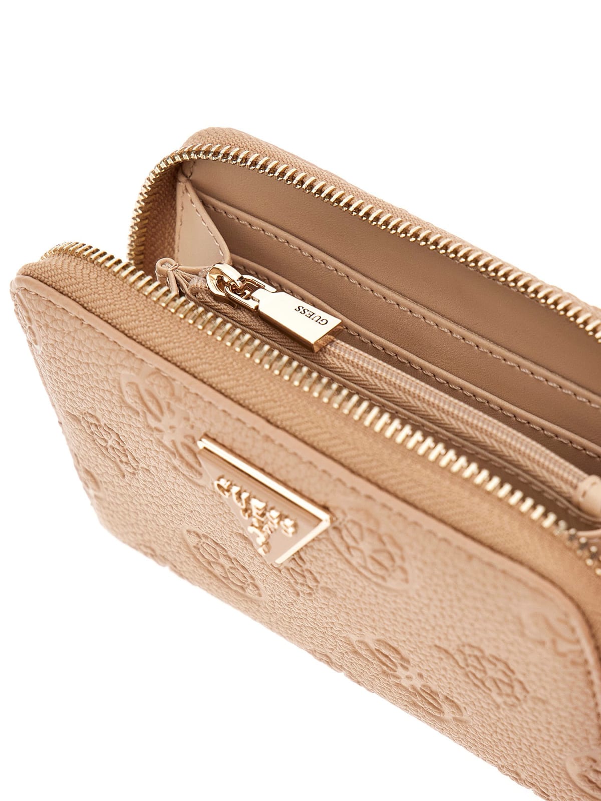 Guess Portafogli Grandi Cresidia Slg Medium Zip da Donna – Beige