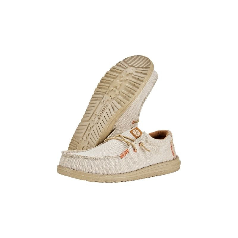 Dude Scarpe Basse Senza Stringhe Wally Coastline Jute da Uomo – Argento