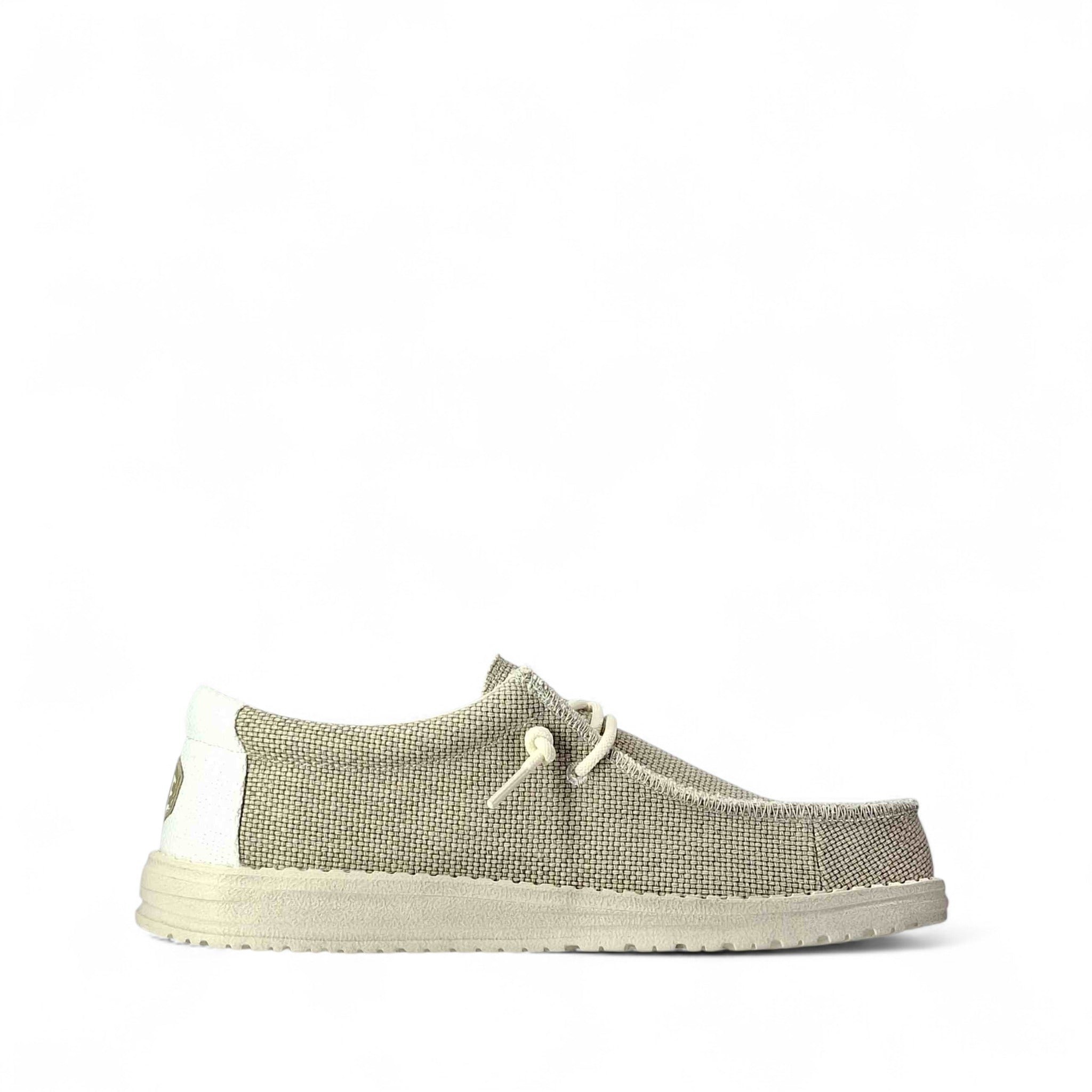 Dude Wally braided Scarpe basse senza stringhe da Uomo – 40003 WHITE