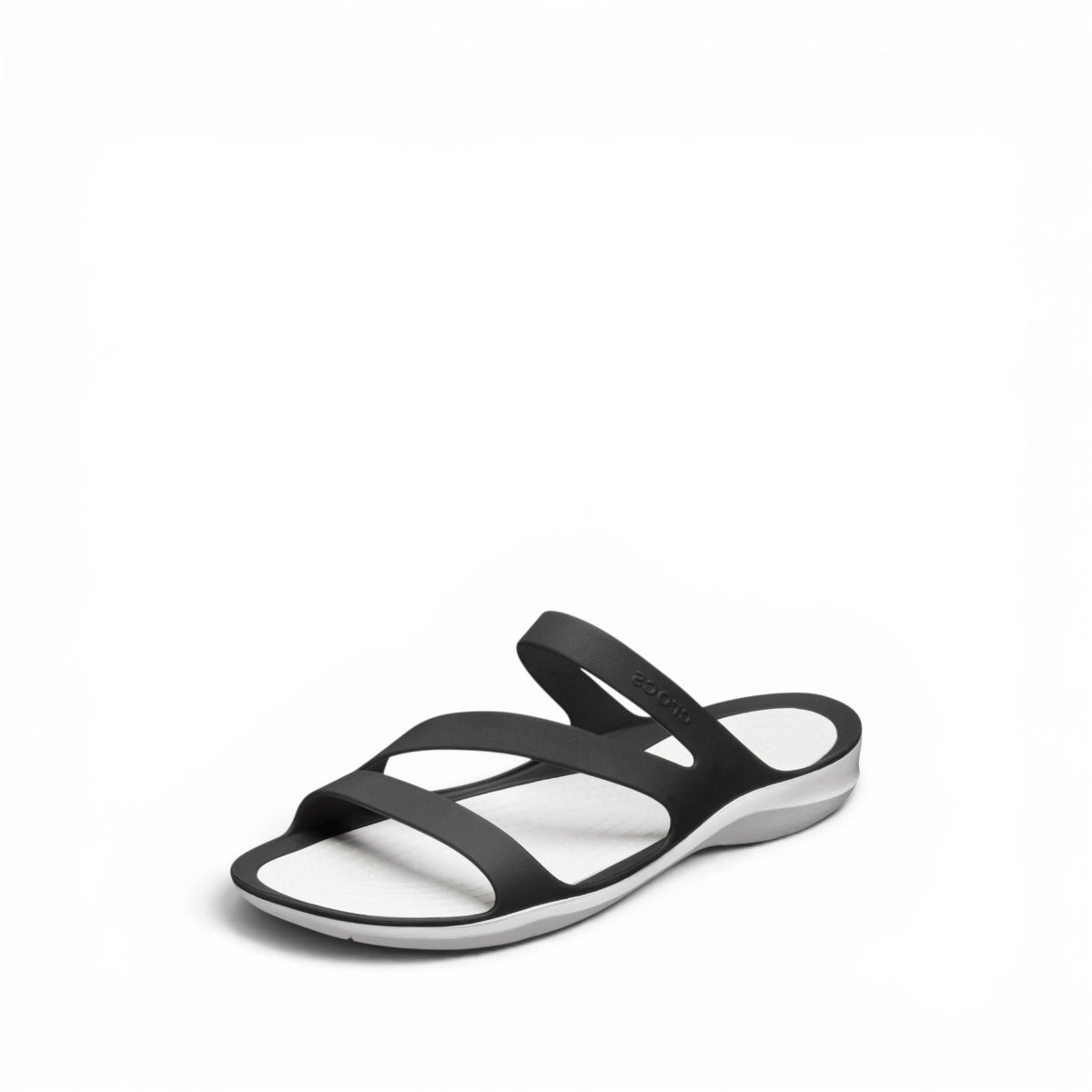 Crocs Swiftwater Ciabatte In Gomma da Donna – 203998 BLACK-WHITE