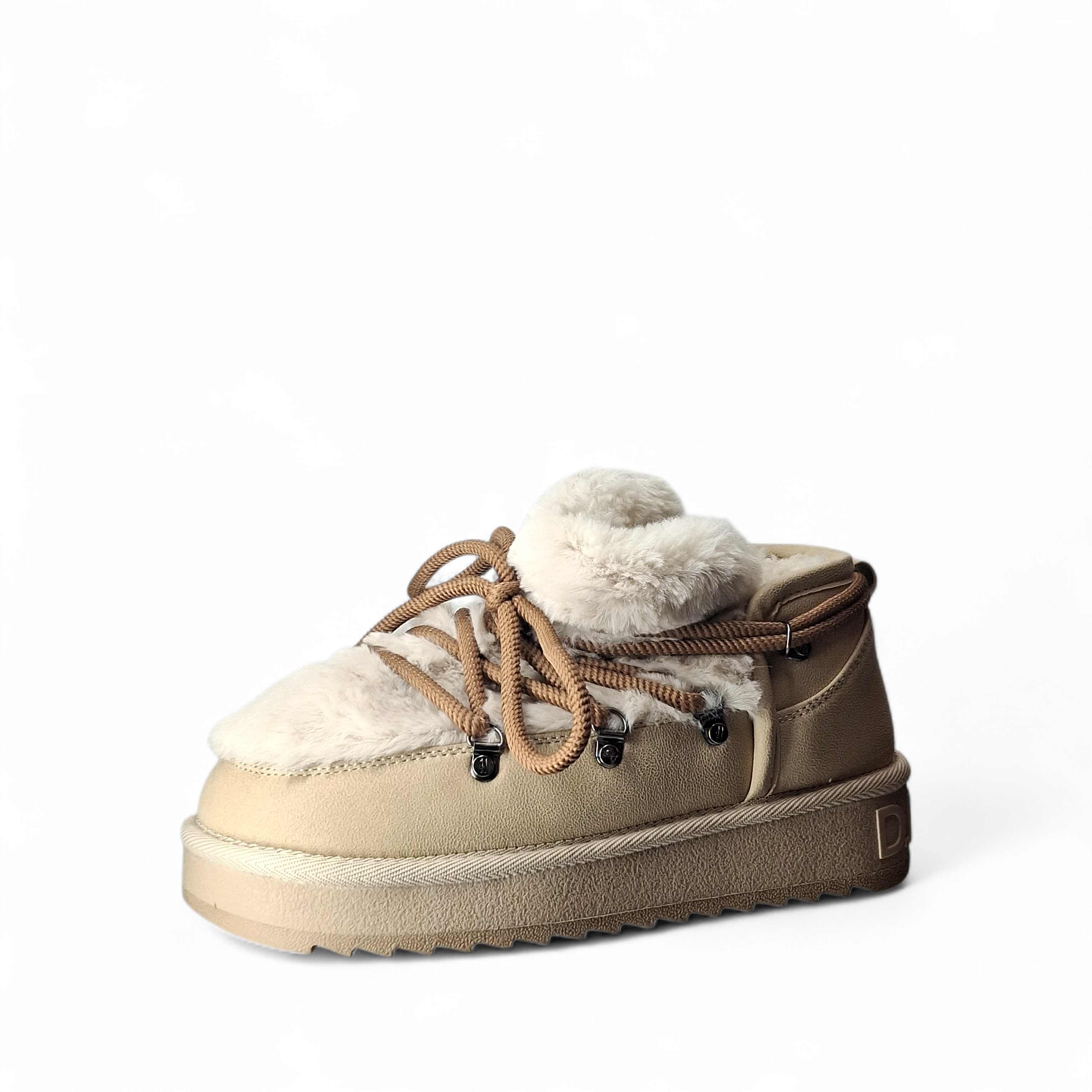 D.Franklin Stivaletti con Pelo da Donna – Beige