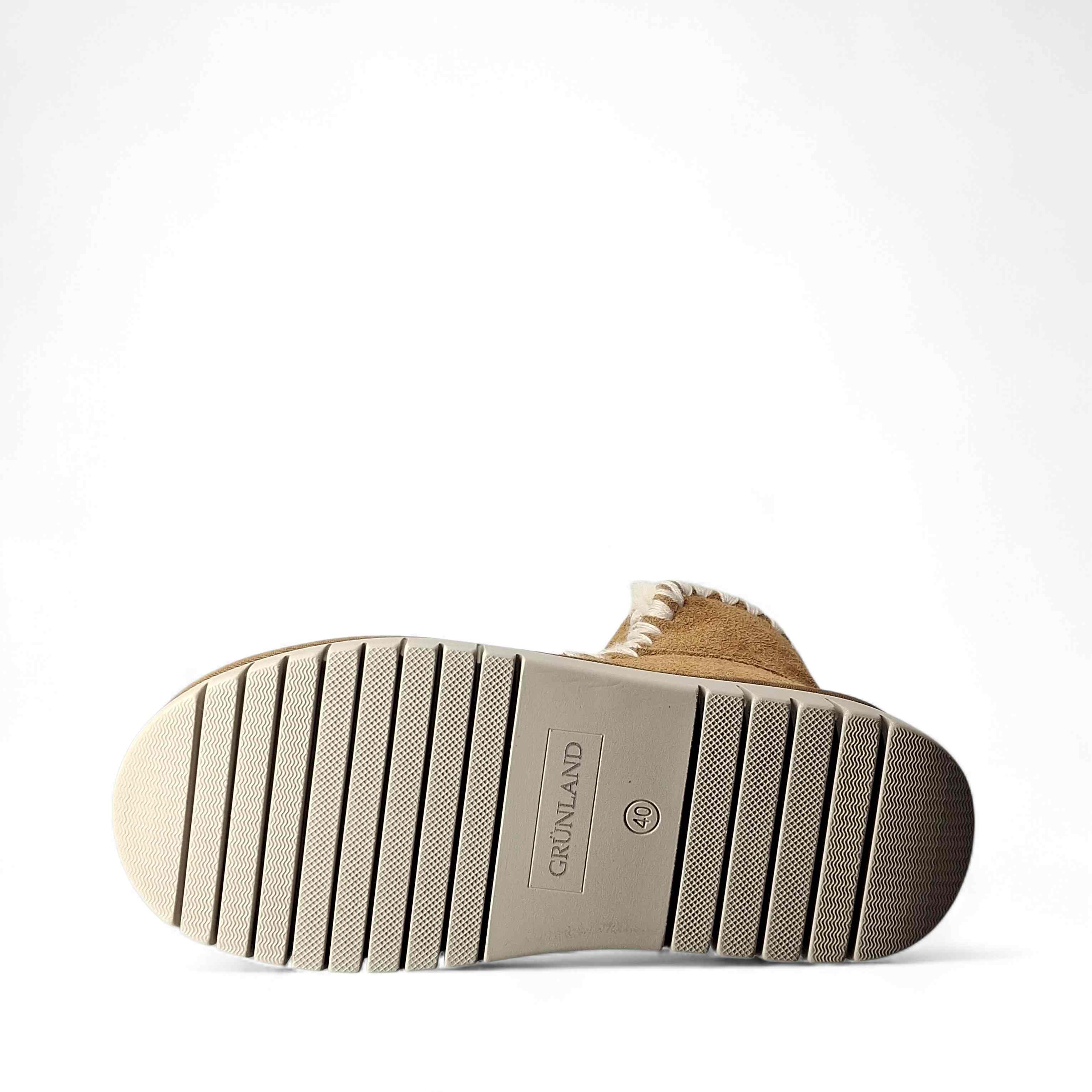 Grunland Stivaletti con Pelo Po da Donna – Cuoio