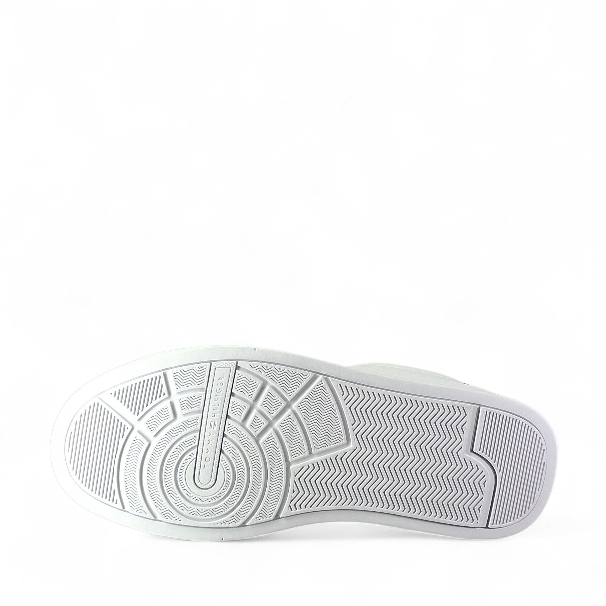 Tommy Hilfiger Th Court Lth Detail Ess Sneakers Basse da Uomo – Bianco - FM0FM053670LD