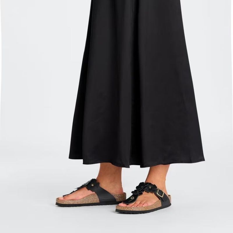 Birkenstock Infradito in Pelle Gizeh da Donna – Nero