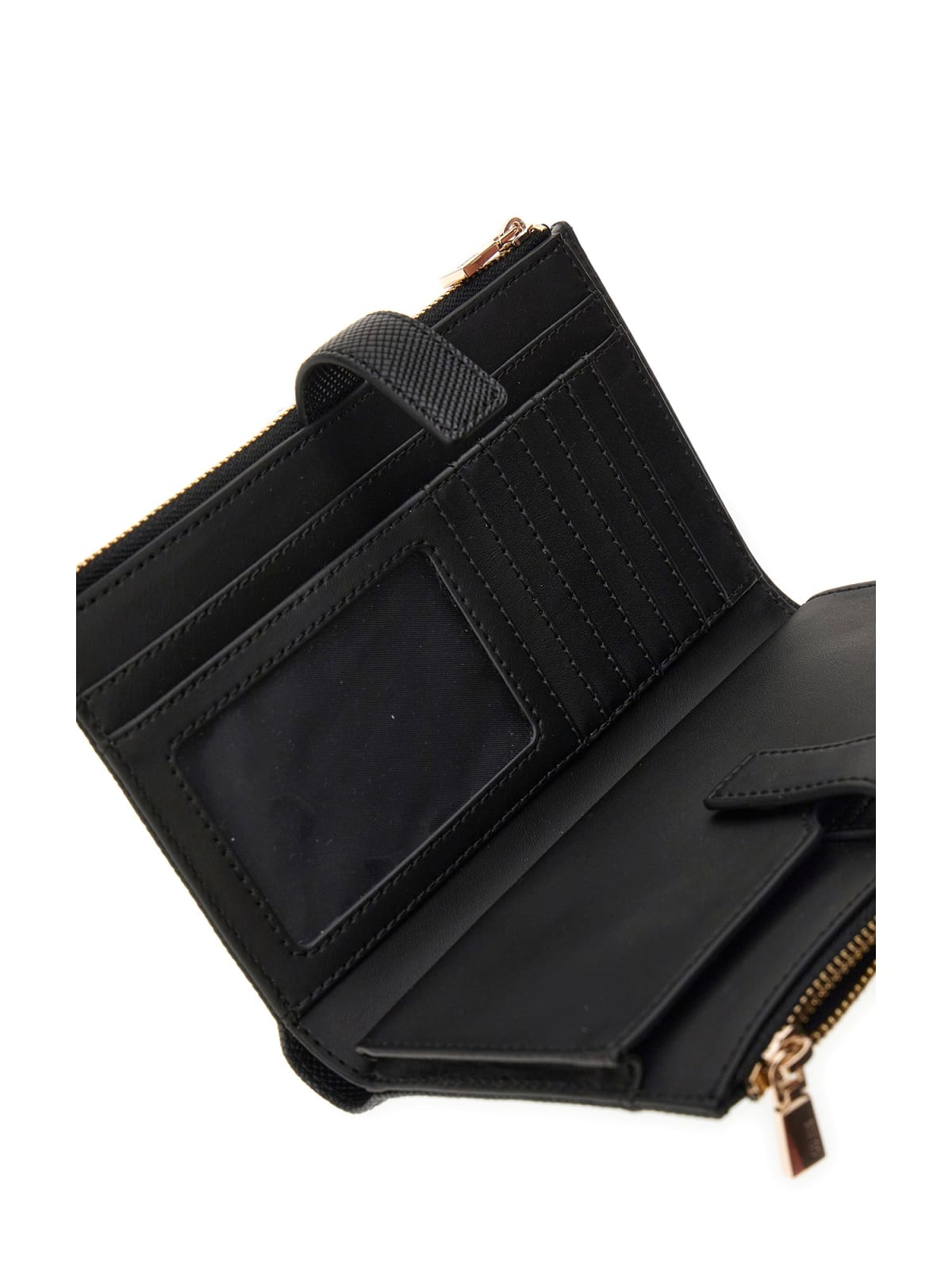 Guess Porta Carte Laurel Slg Dbl Zip Organizer da Donna – Nero