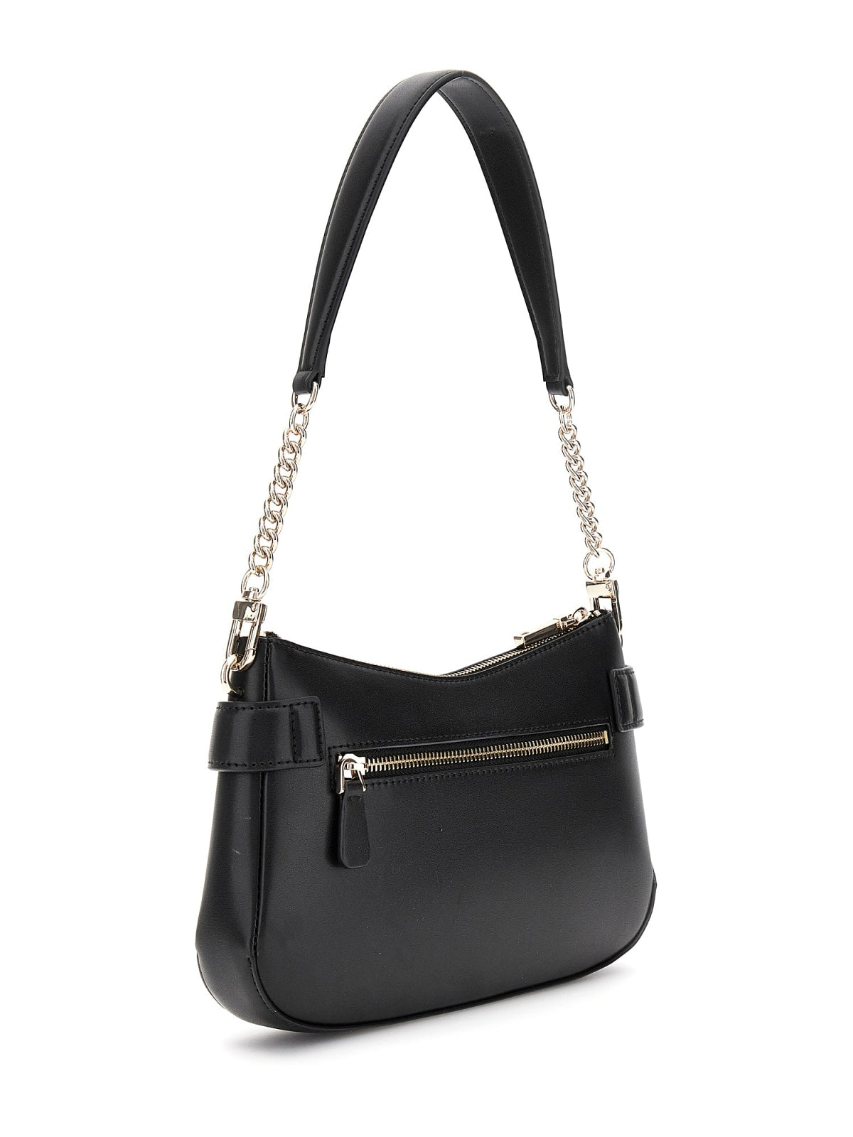 Guess Shopping Strutturate Lorelei Top Zip Shoulder Bag da Donna – Nero