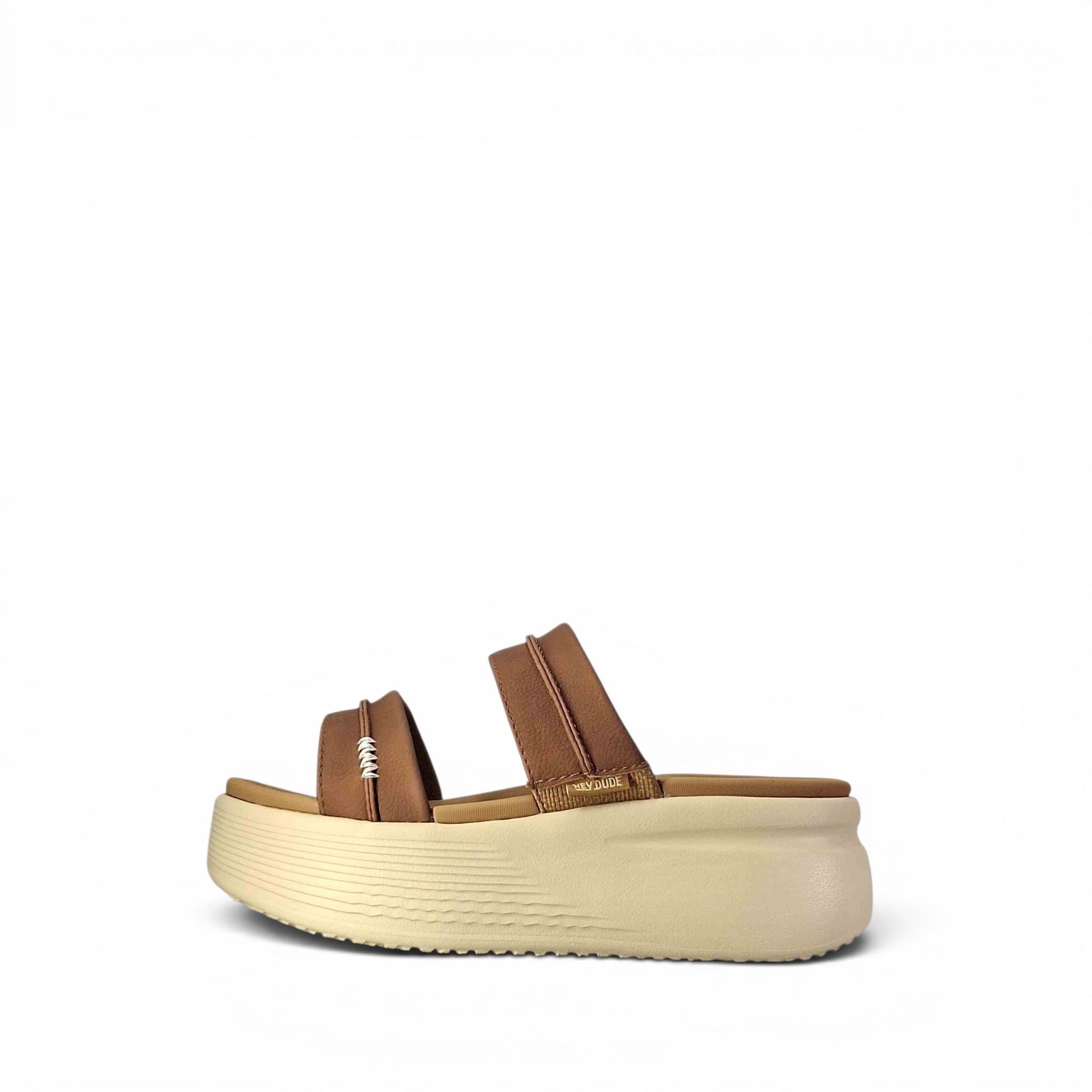 Dude Austin Slide Classic Sandali Con Zeppa da Donna – 45256 COGNAC