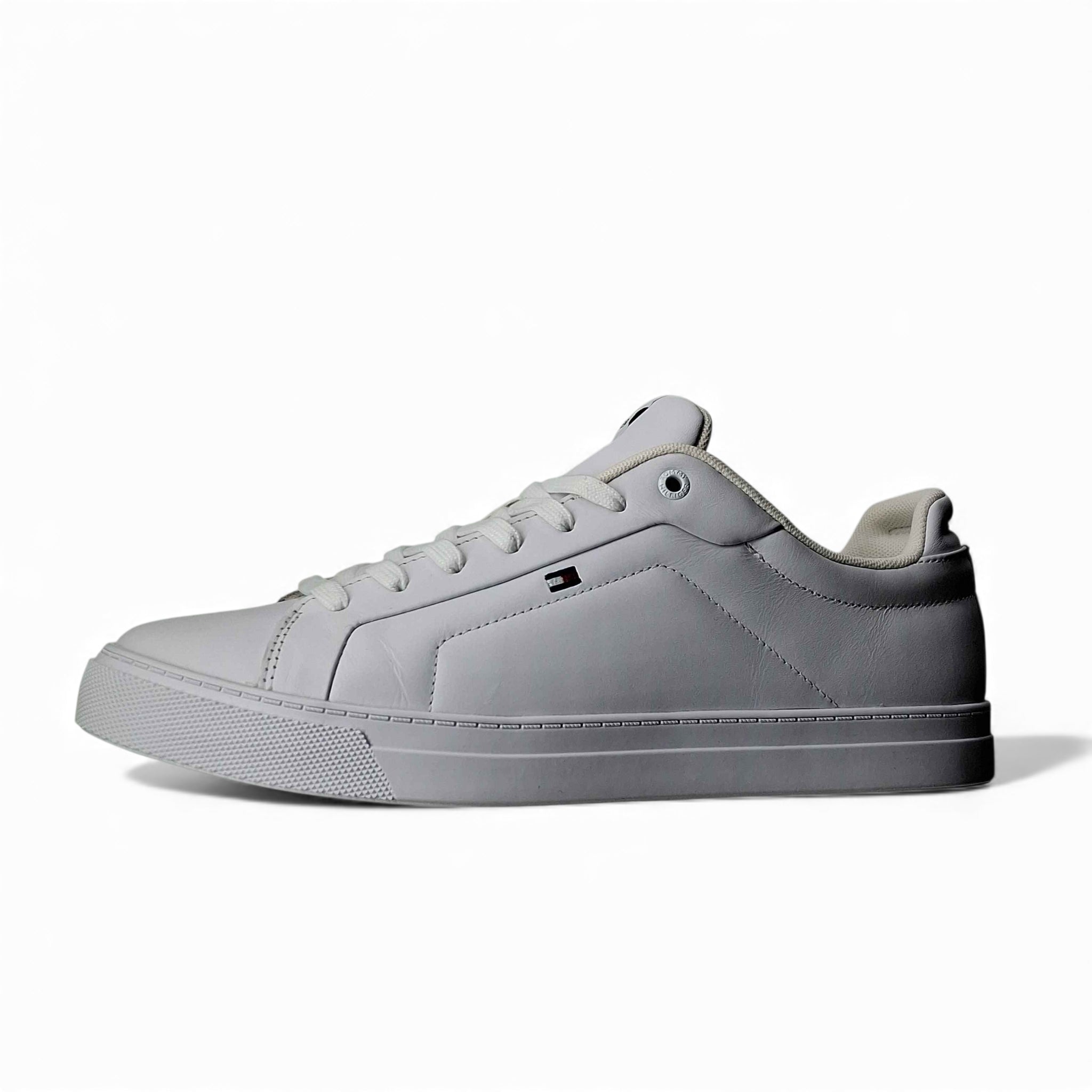 Tommy Hilfiger Sneakers Basse Icon Court Lth Flag Ess da Uomo – Bianco