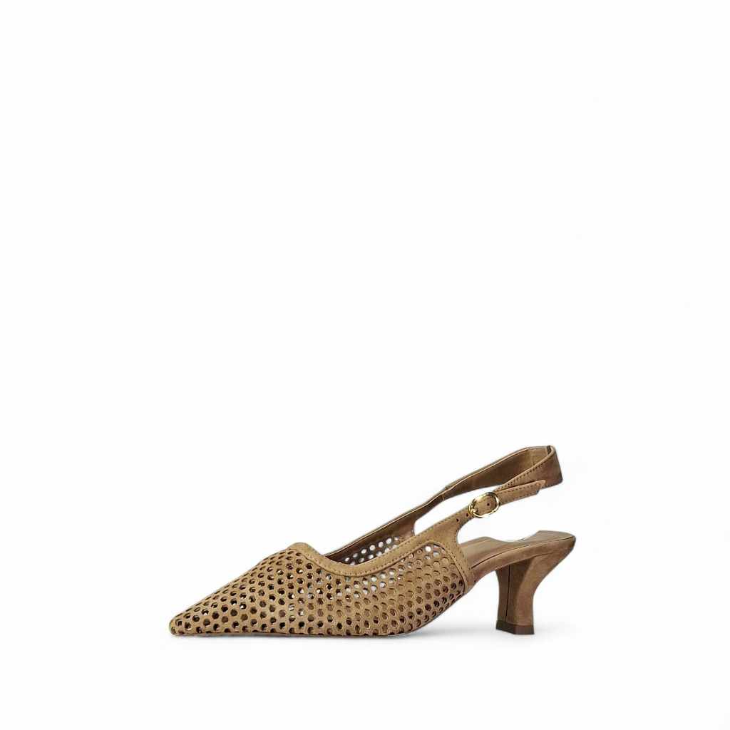 Kammi Cristina Decolleté da Donna – Camel - 01636 CAMOSCIO