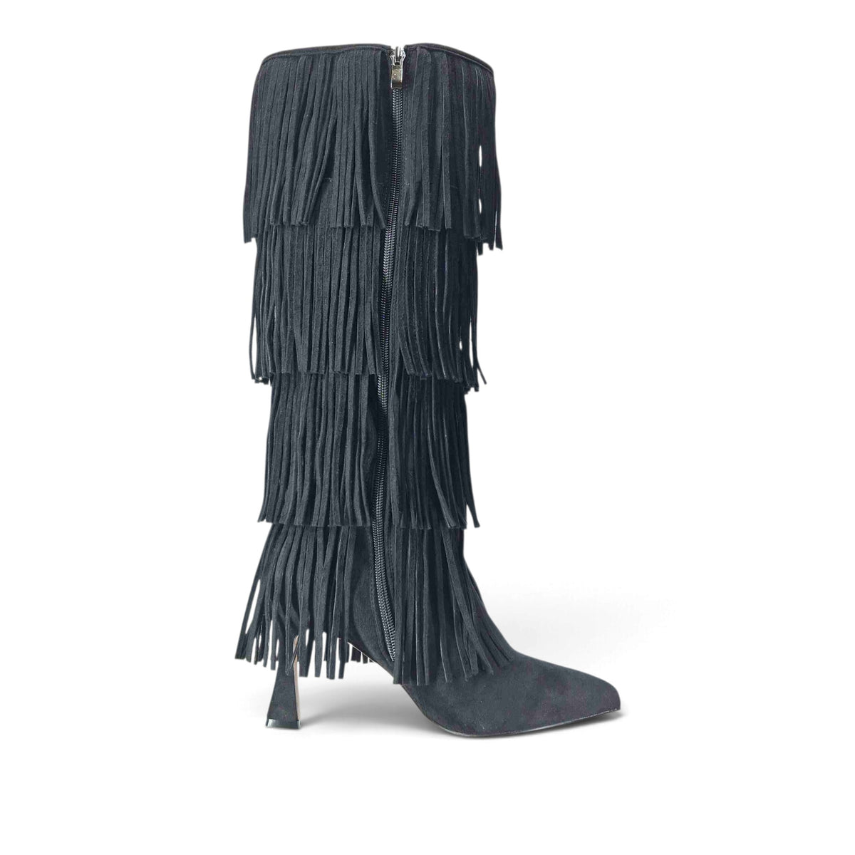 Kammi Frangia Stivali con tacco da Donna – 3589 NERO