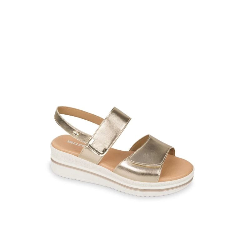 Valleverde Sandali con Zeppa Vg da Donna – Argento
