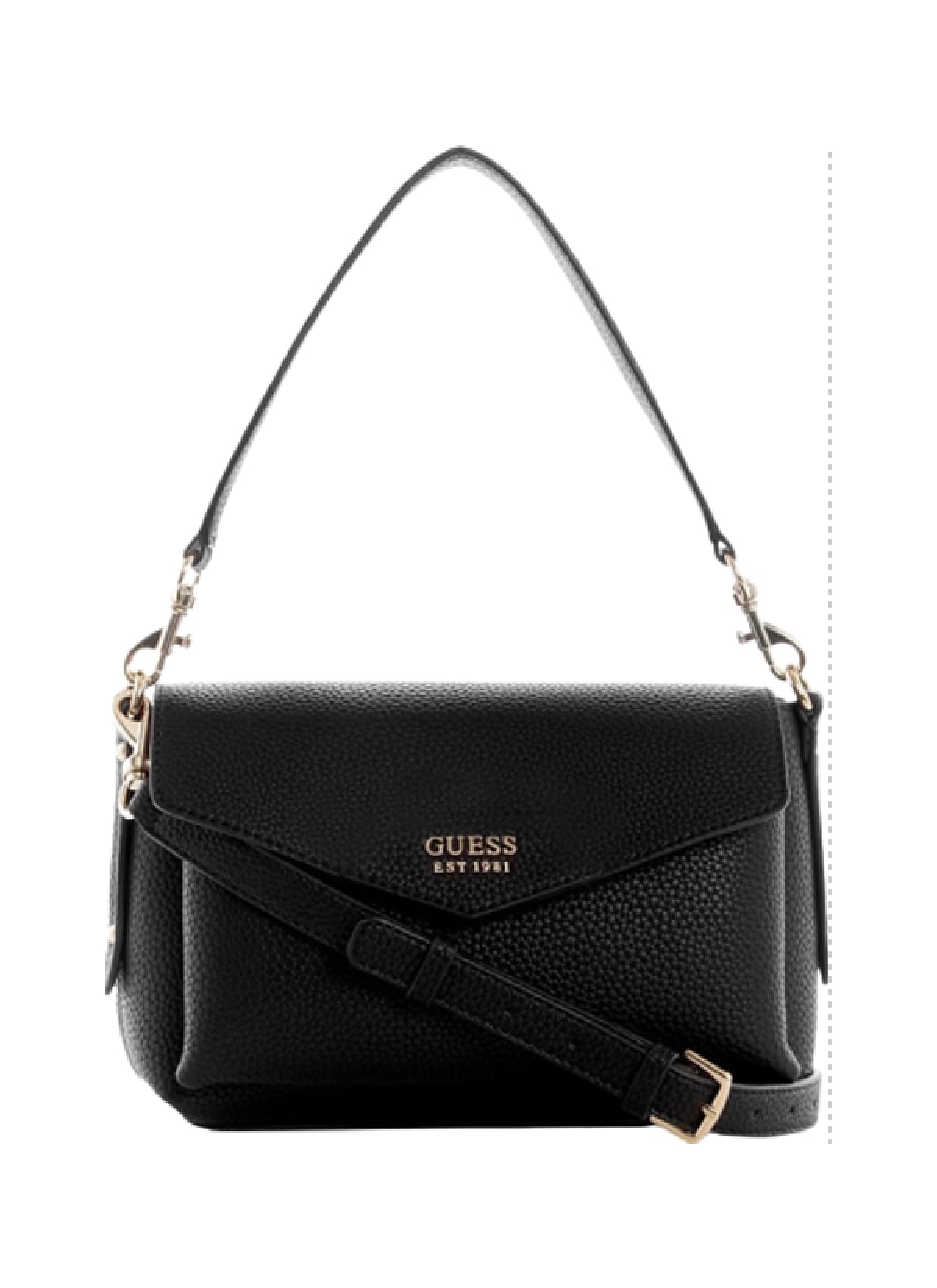 Guess Shopping Strutturate Brenton Flp Shoulder Bag da Donna – Nero