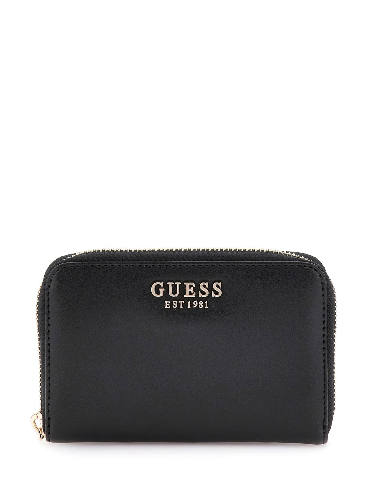 Guess Porta Carte Laurel Slg Medium Zip da Donna – Nero