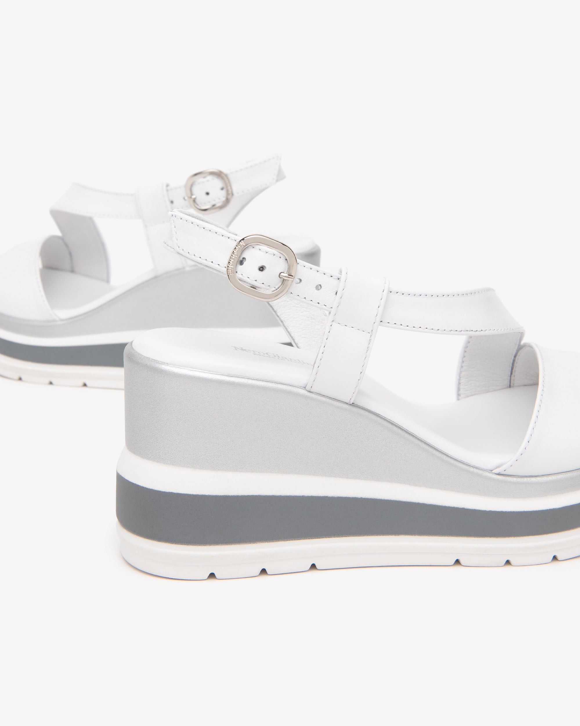 Nero Giardini Sandali con Zeppa da Donna – Bianco