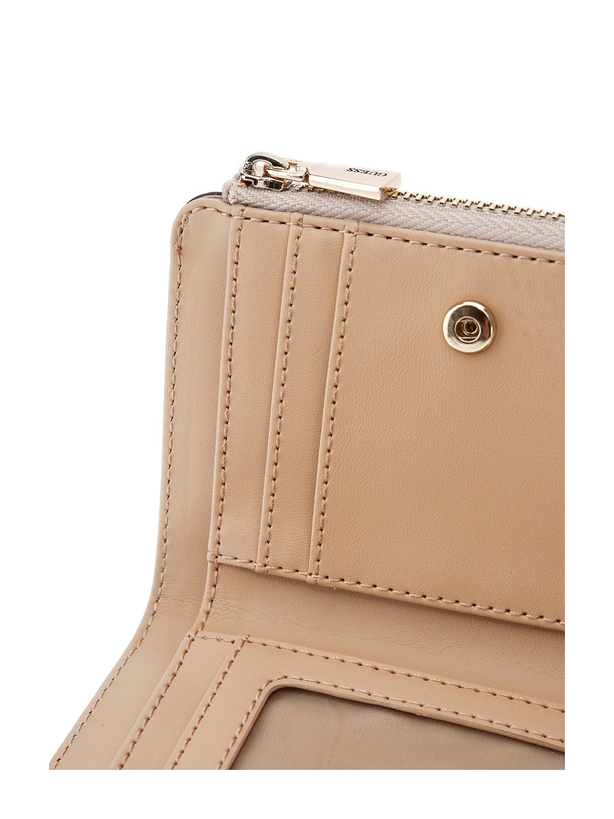 Guess Laurel Slg Zip Card Case Porta Carte da Donna – Osso - SWZG8500156 BO