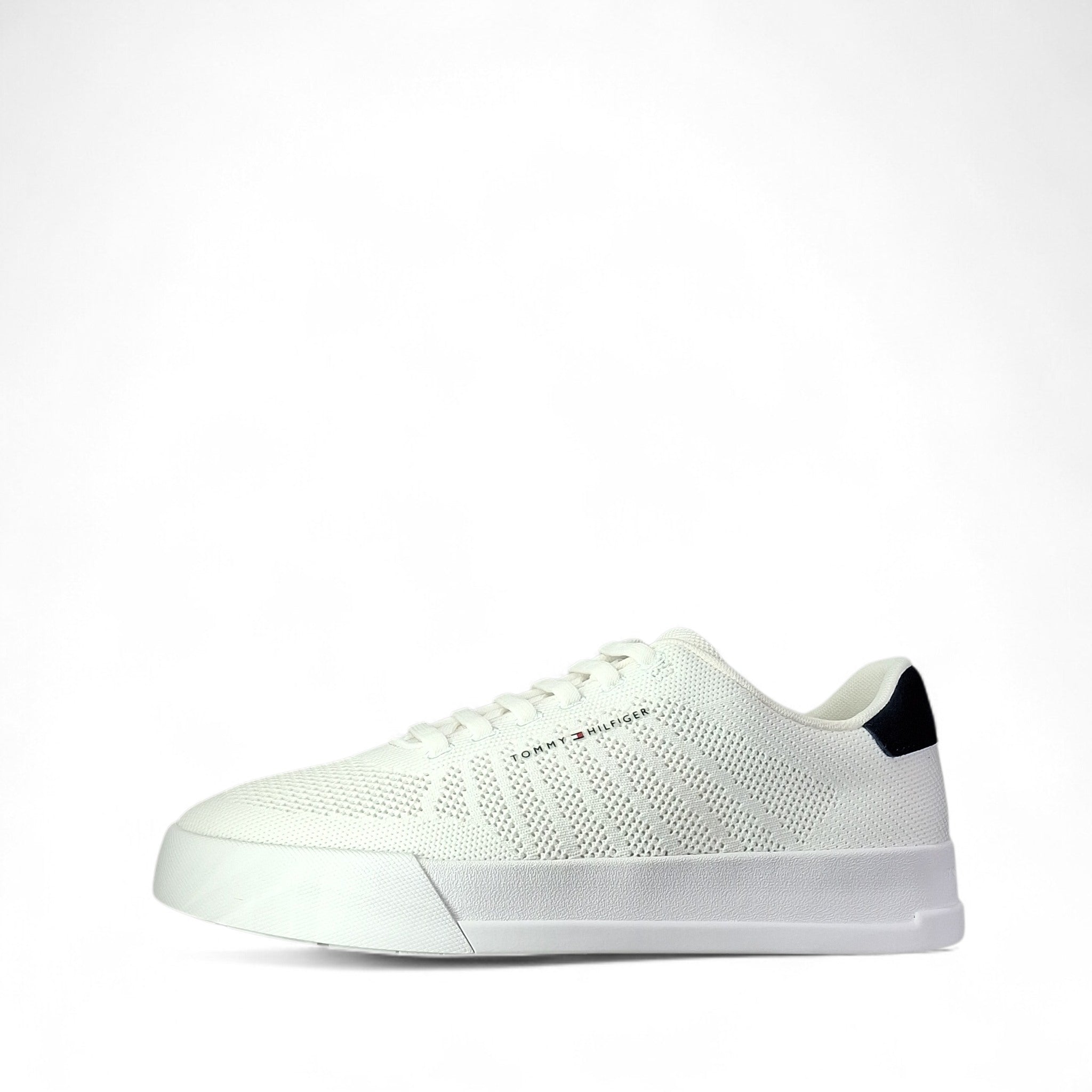 Tommy Hilfiger Th Court Knit Sneakers Basse da Uomo – Bianco - FM0FM05823YBS
