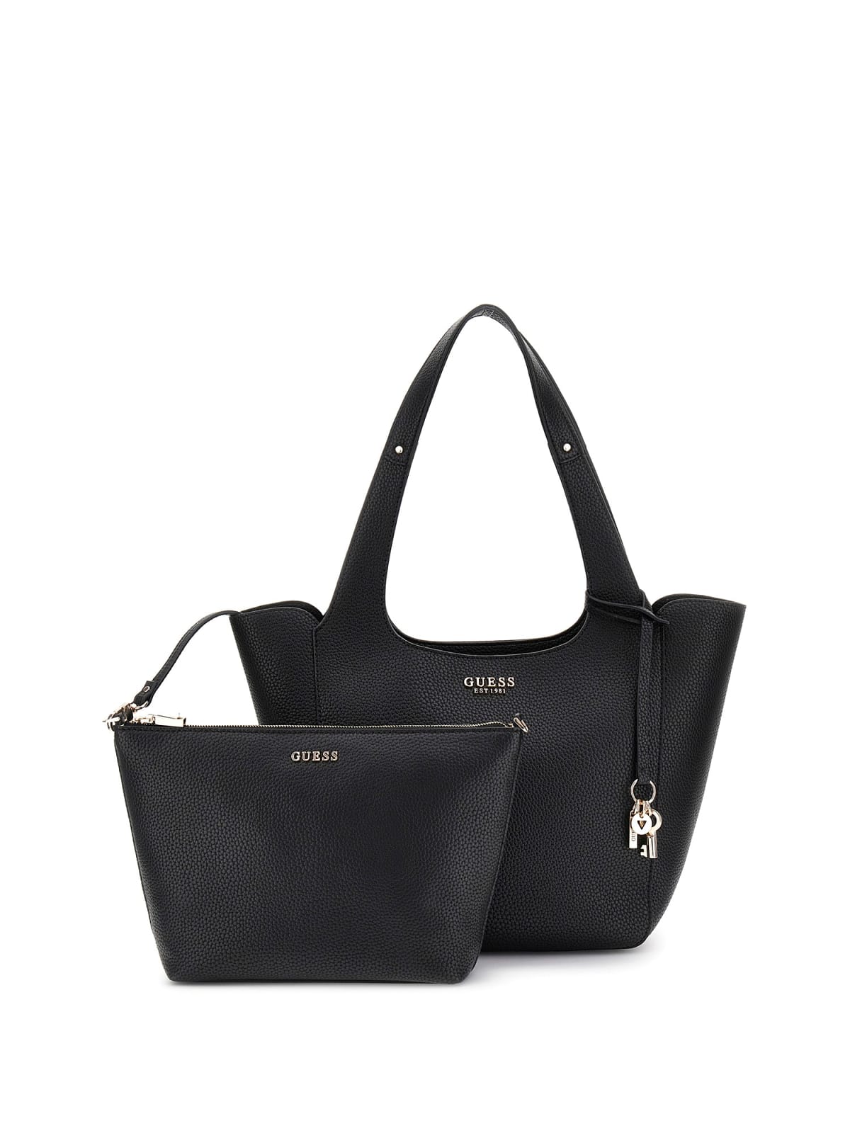 Guess Shopping Strutturate Helina Tote da Donna – Nero
