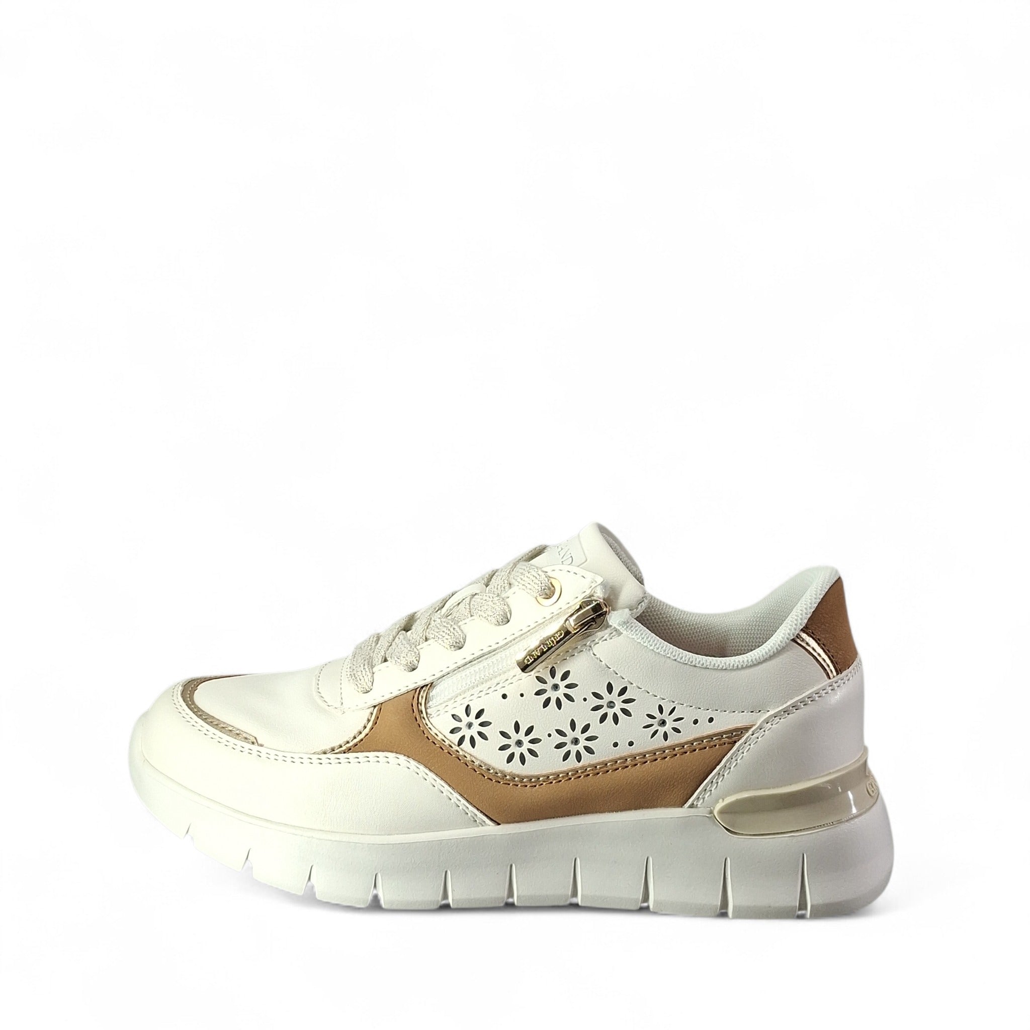 Grunland Sace Scarpe Basse Stringate da Donna – Bianco - SC6261K2SACE