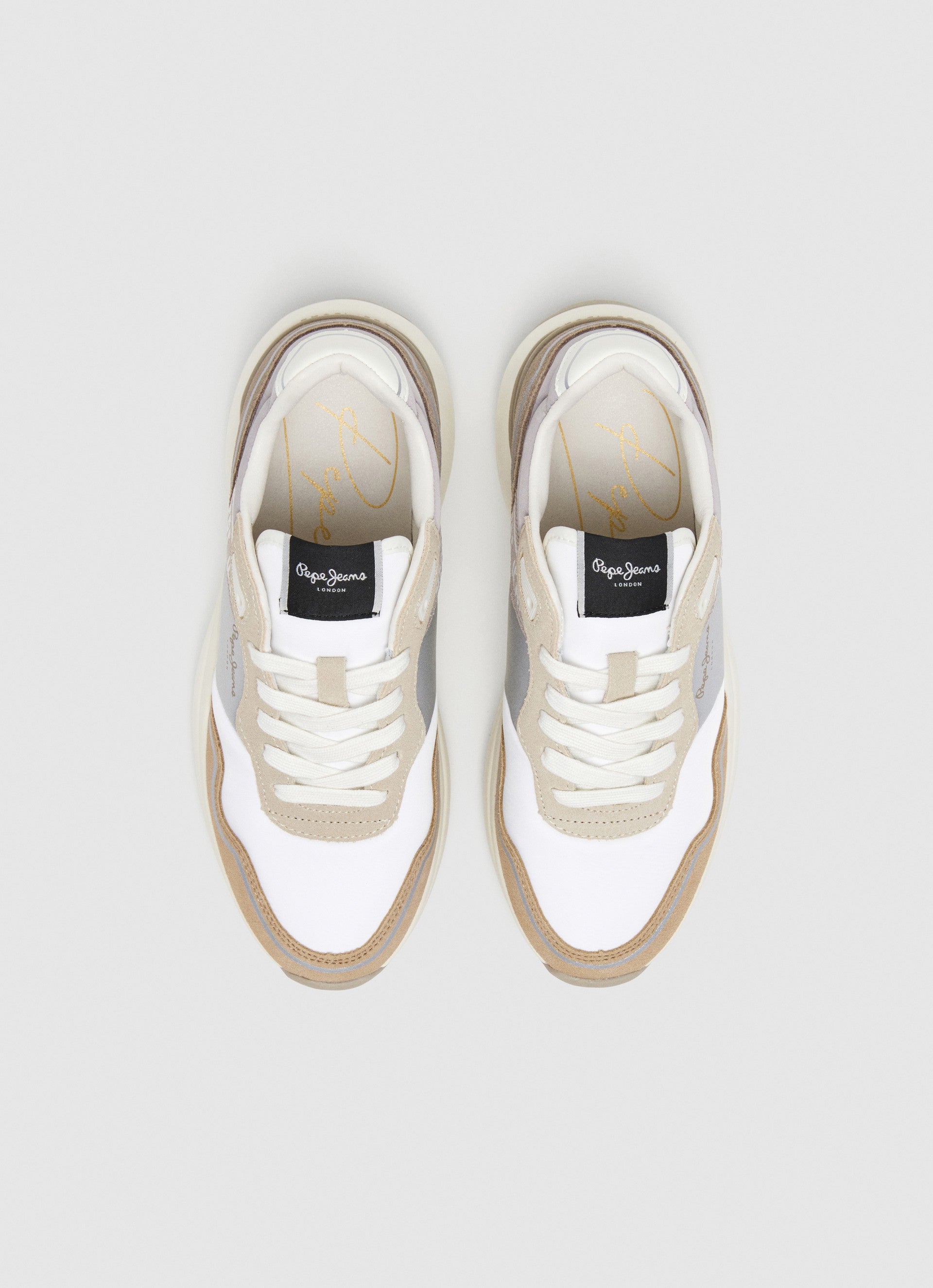 Pepe Jeans Kimi Glam Sneakers Basse da Donna – Bianco - PLS60042 836
