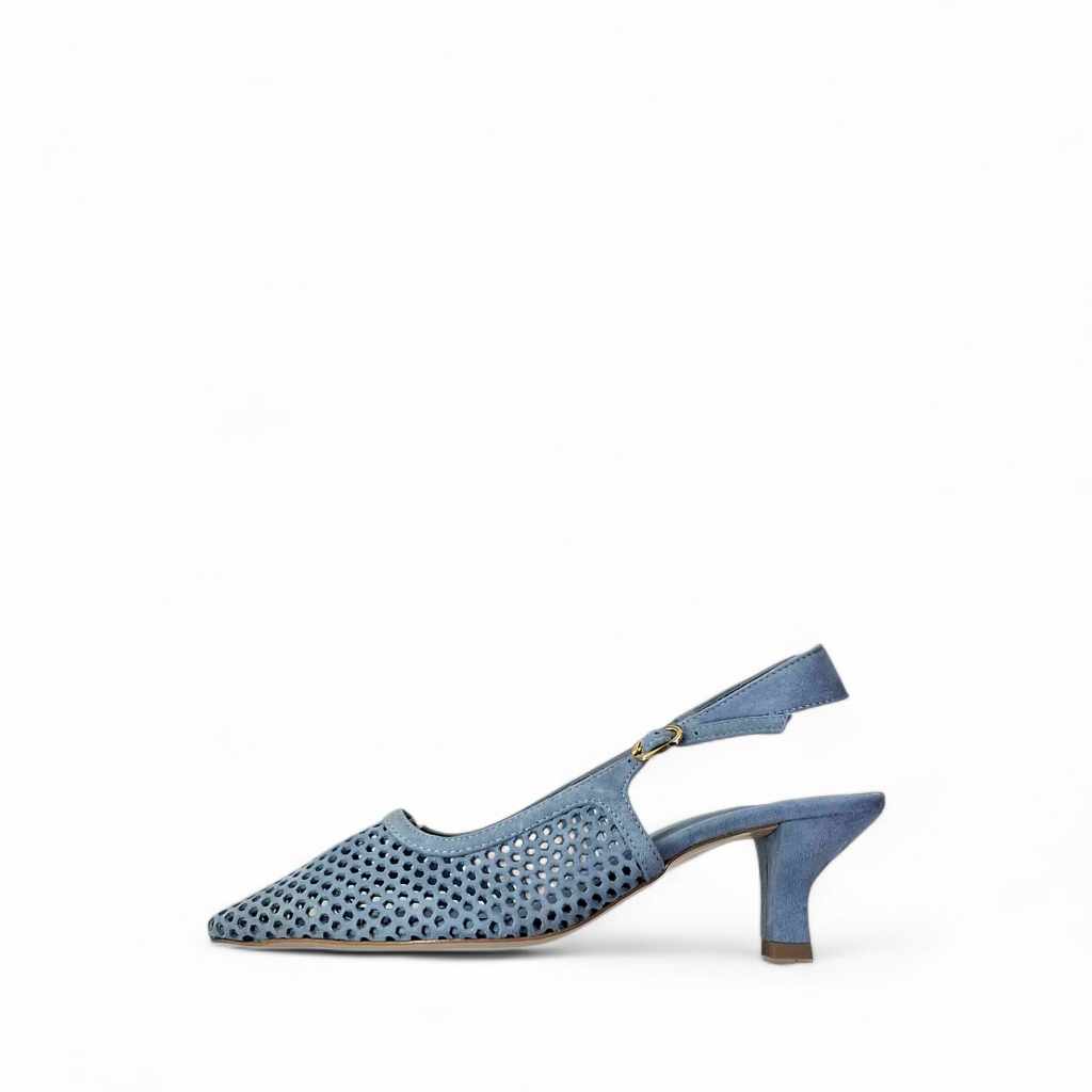Kammi Cristina Decolleté da Donna – Azzurro - 01636 CAMOSCIO