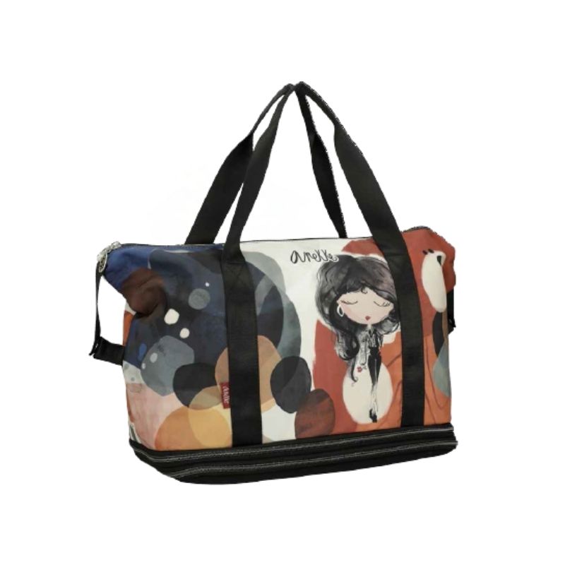 Anekke Shopping Strutturate Bolsa Viaje Textyl da Donna – Multicolor