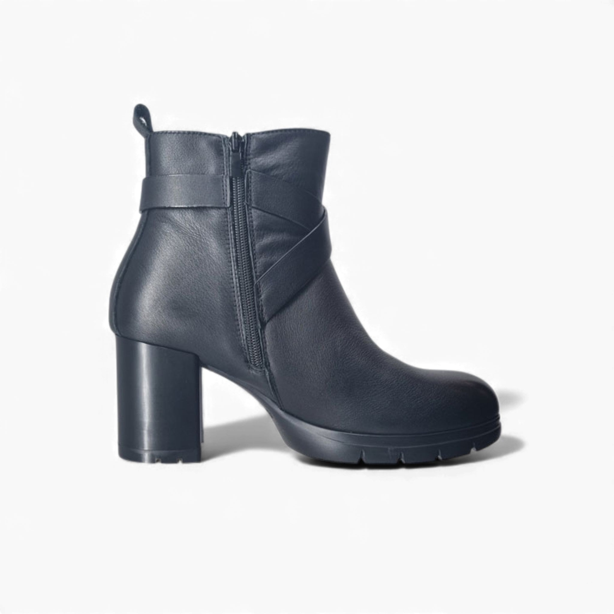 Impronte Stivaletti con Tacco Fenice Buckle Lth da Donna – Nero