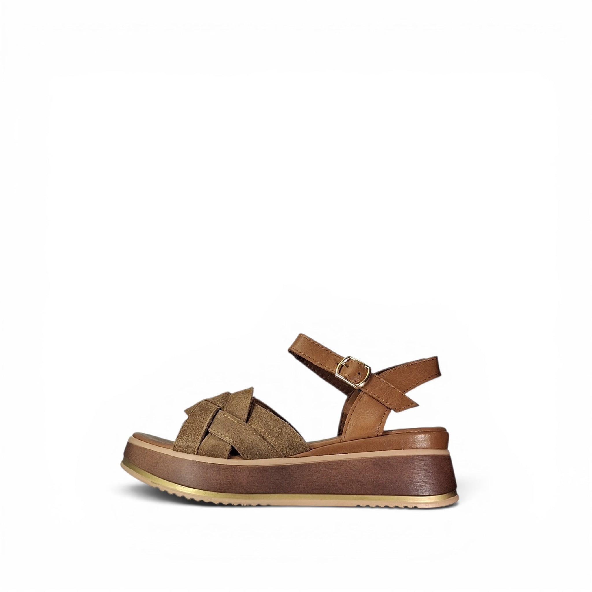 Kammi Filomena Sandali con zeppa da Donna – 119261325 BROWN