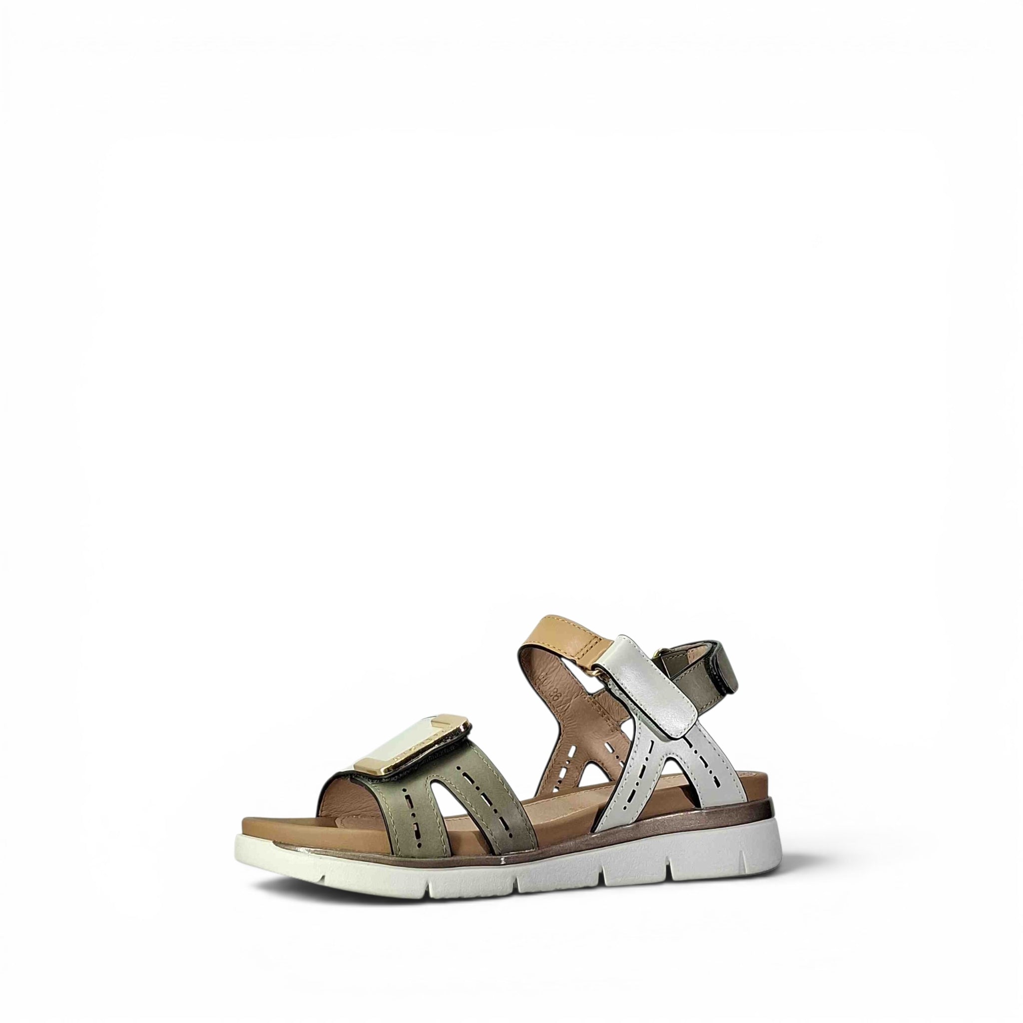 Stonefly Elody 24 Calf Sandali Con Zeppa da Donna – 220834 GREEN